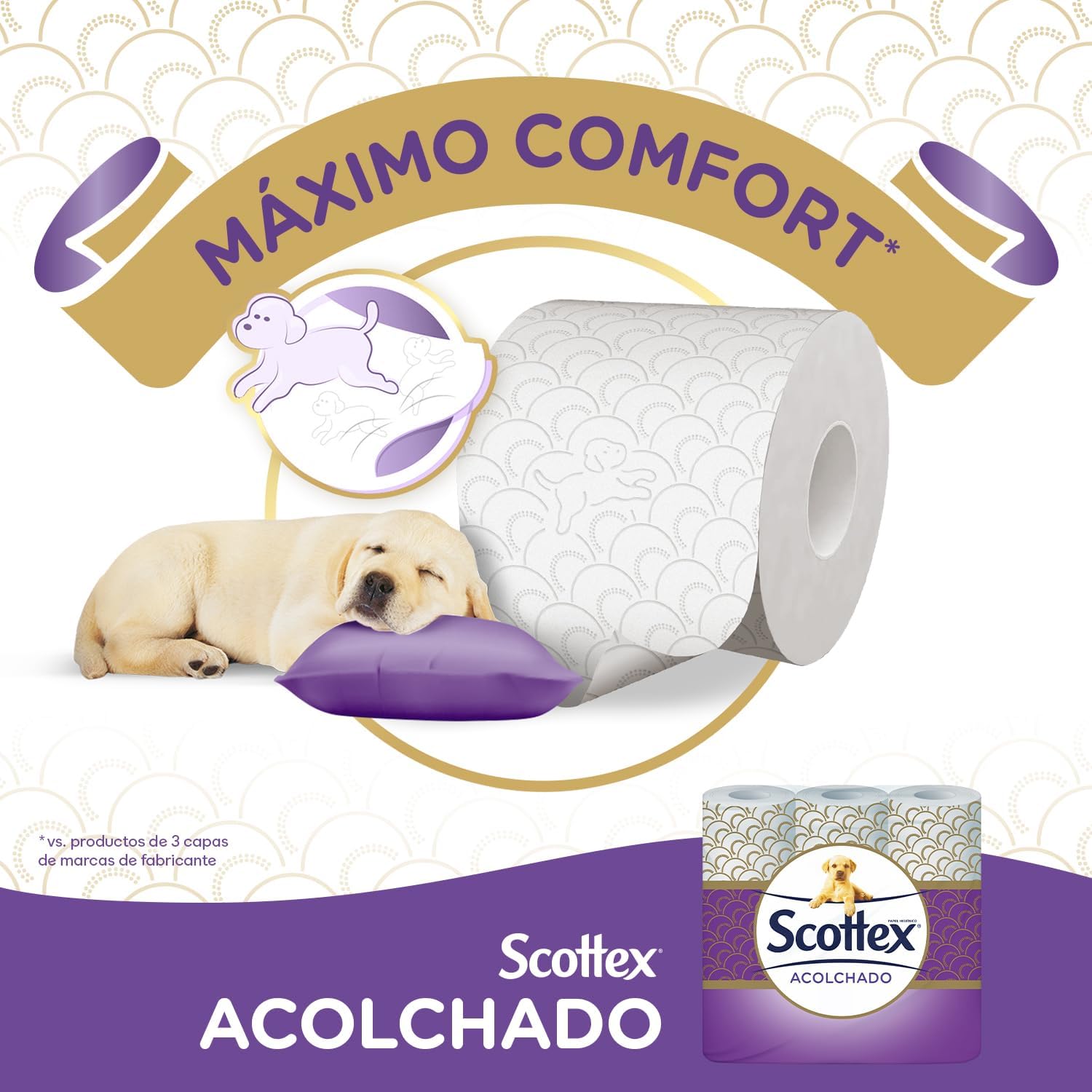 Thumbnail 1 de Scottex Acolchado Papel Higiénico 63 rollos 🧻 Suave y Confortable
