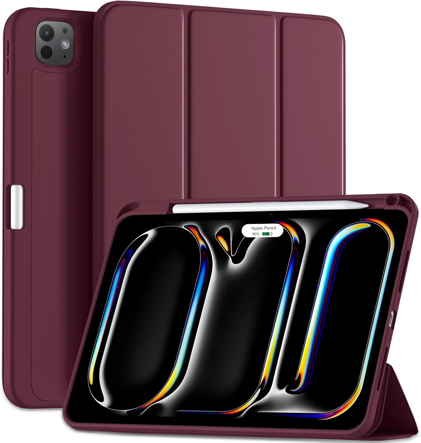 Detalle de Maledan Hülle für iPad Pro 11 Zoll M5/M4 Wein Rot