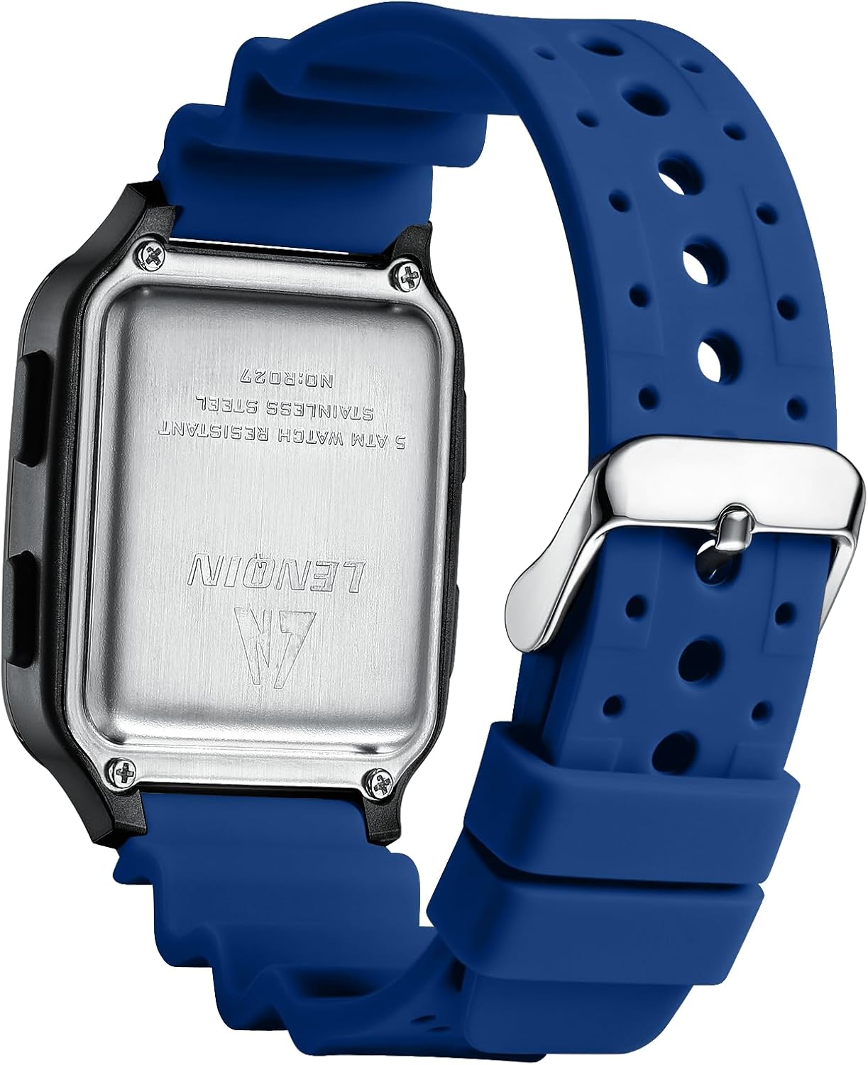 Thumbnail 1 de LN LENQIN Herren Digitaluhr mit Wecker, Stoppuhr & 30 m Wasserdicht (LED-Hintergrundbeleuchtung)