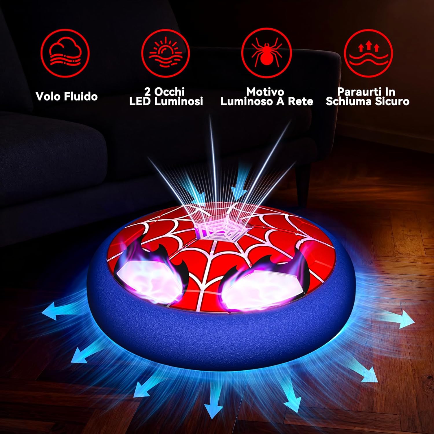 Thumbnail 2 de Pallone da calcio con occhi e web luminosi per bambini (3–12 anni) – giocattolo da interno ed esterno