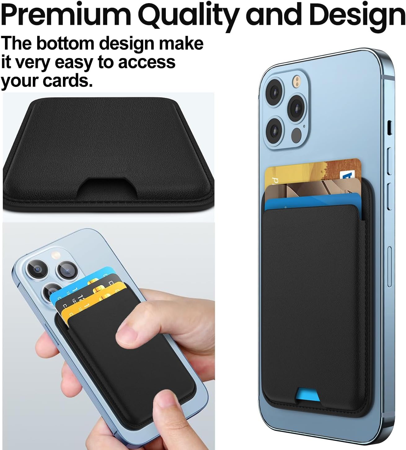 Detalle 1 de iLodn Magnetic Wallet for MagSafe, 3 cards