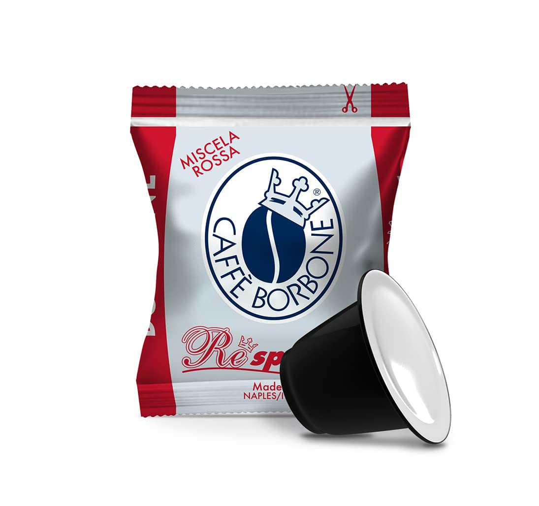 Detalle de Caffè Borbone Respresso Rote Kaffeemischung – 50 Kapseln, kompatibel mit Nespresso® Haushaltsmaschinen