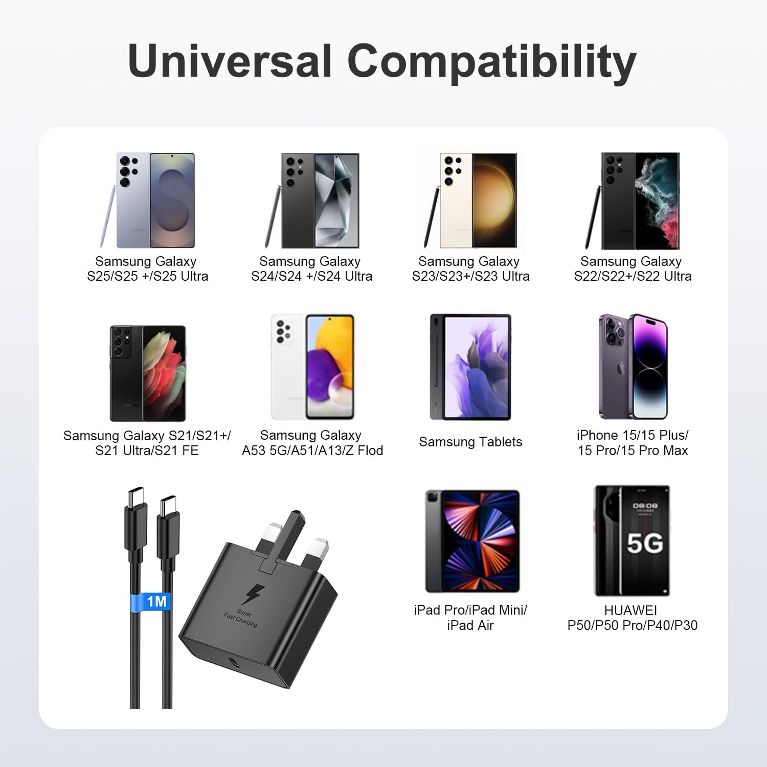 Thumbnail 6 de 45W USB-C Charger for Samsung Galaxy Series with 1m USB-C Cable