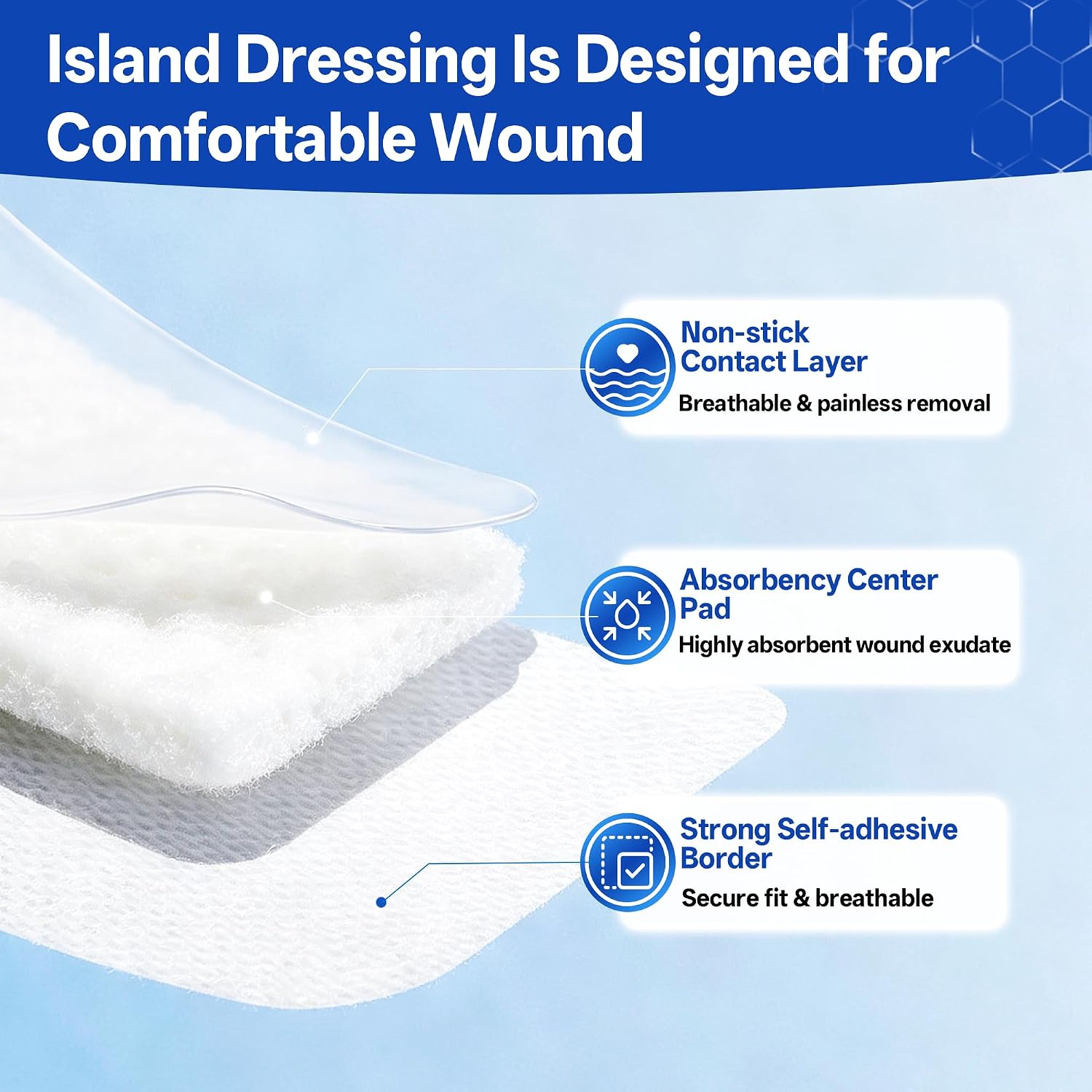 Thumbnail 3 de Kingstar Adhesive Island Dressing, 4" x 4