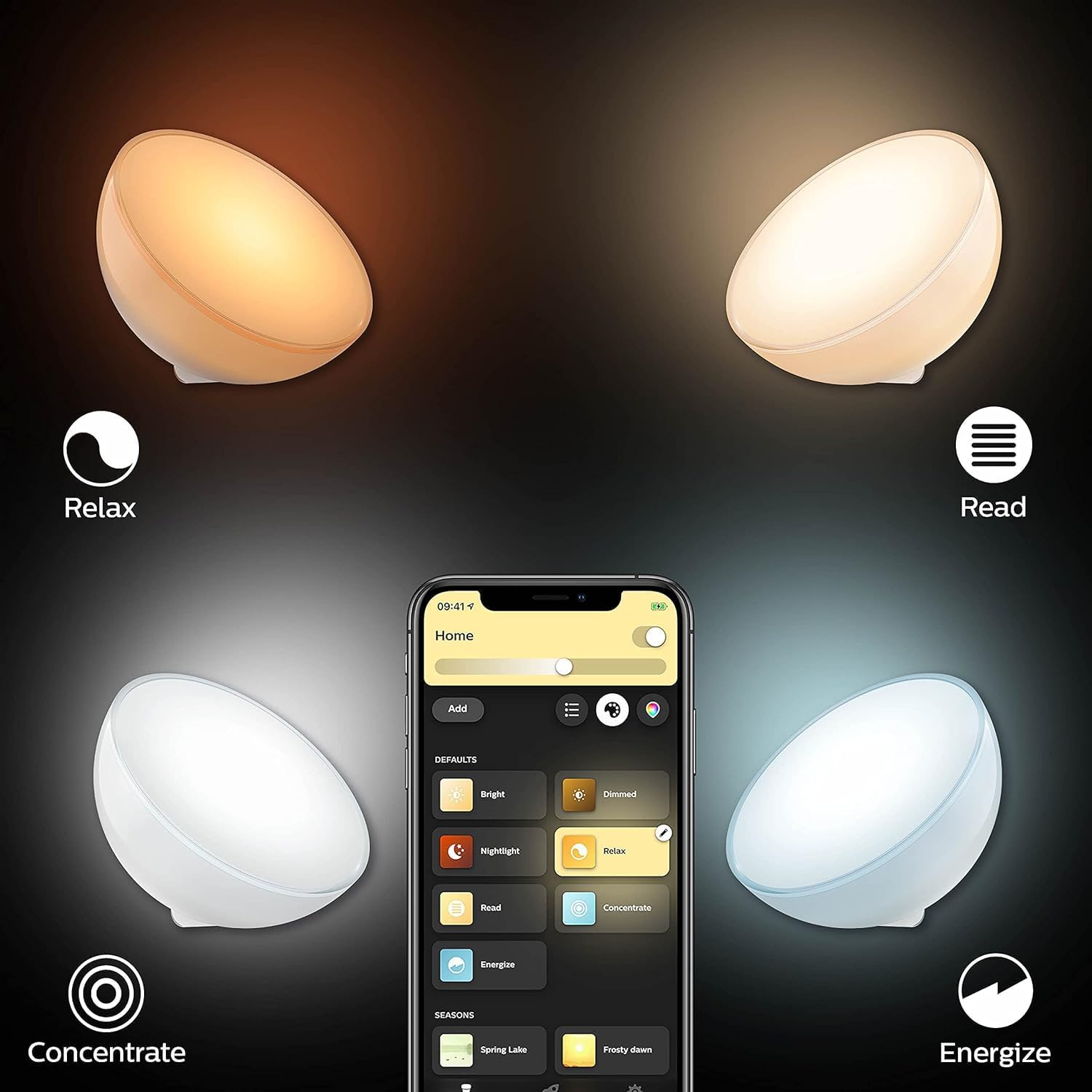 Detalle 2 de Philips Hue Go Portable: Lampe d’appoint connectée, blanc et couleur, Bluetooth et compatibilité Alexa/Google/HomeKit