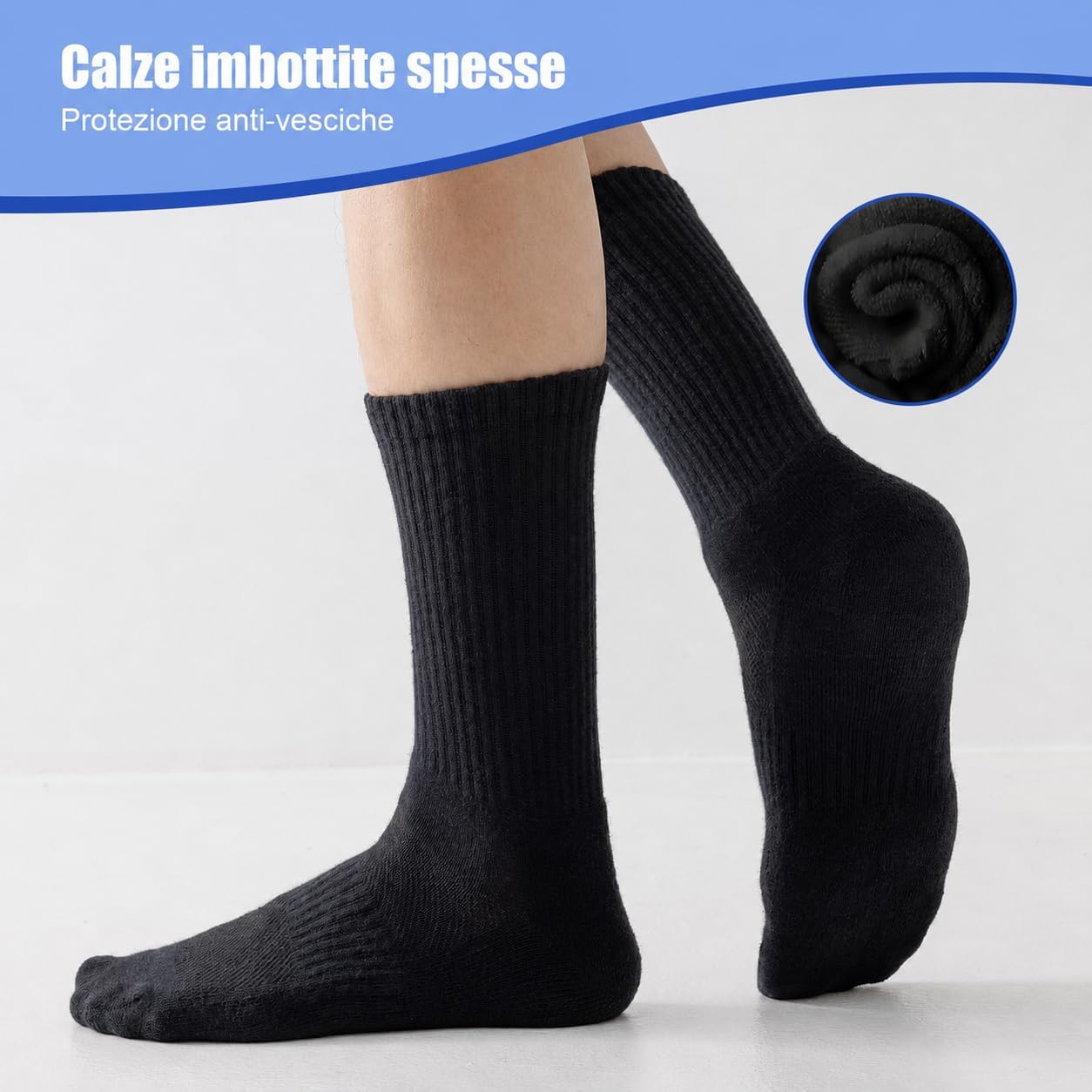 Detalle de SockWaddles Calzini Unisex Uomo Donna - Calze in Cotone senza cuciture, traspiranti, spugna e anti-vescate (6 Paia)