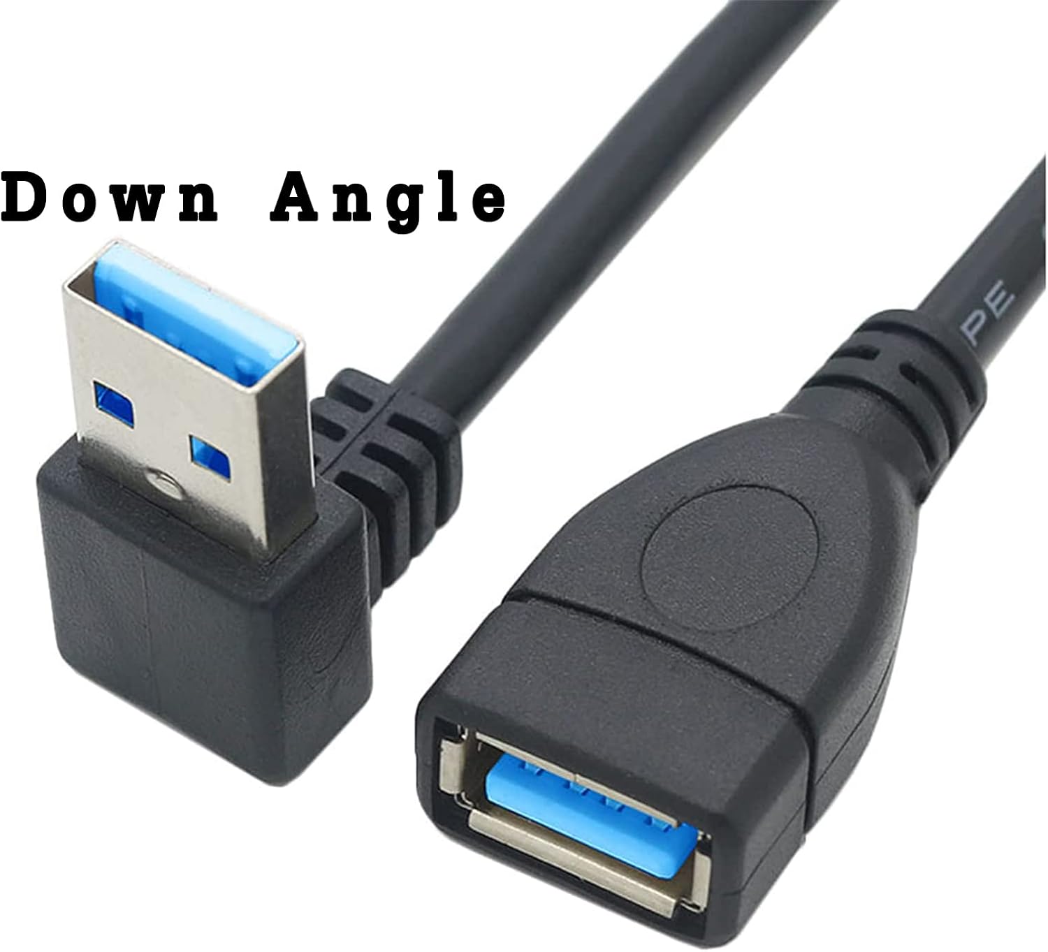 Thumbnail 3 de Herfair Right Angle USB 3.0 Extension Cable (90° Up & Down) – SuperSpeed male to female USB extender