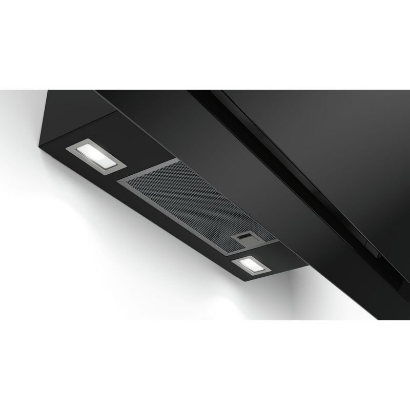 Thumbnail 3 de Bosch Serie 6 DWK97JM60, campana decorativa inclinada de 90 cm en cristal negro