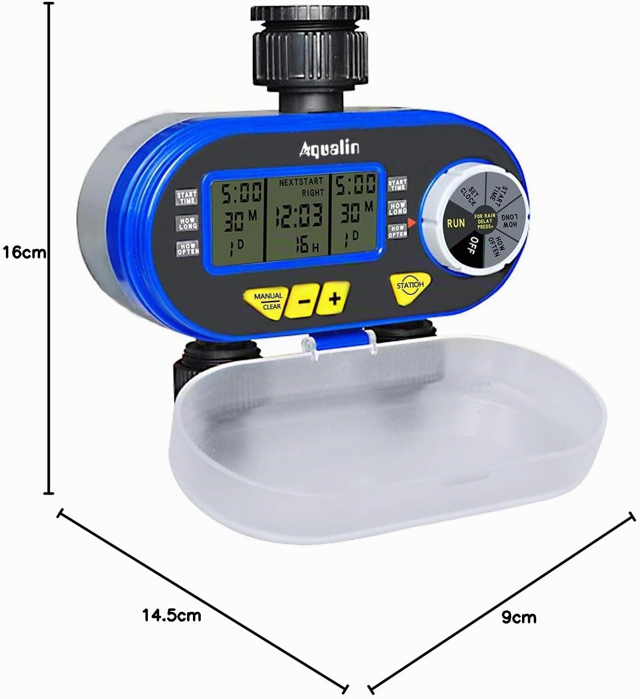 Thumbnail 6 de Aqualin timer per irrigatori con 2 uscite, due valvole programmabili e Rain Delay