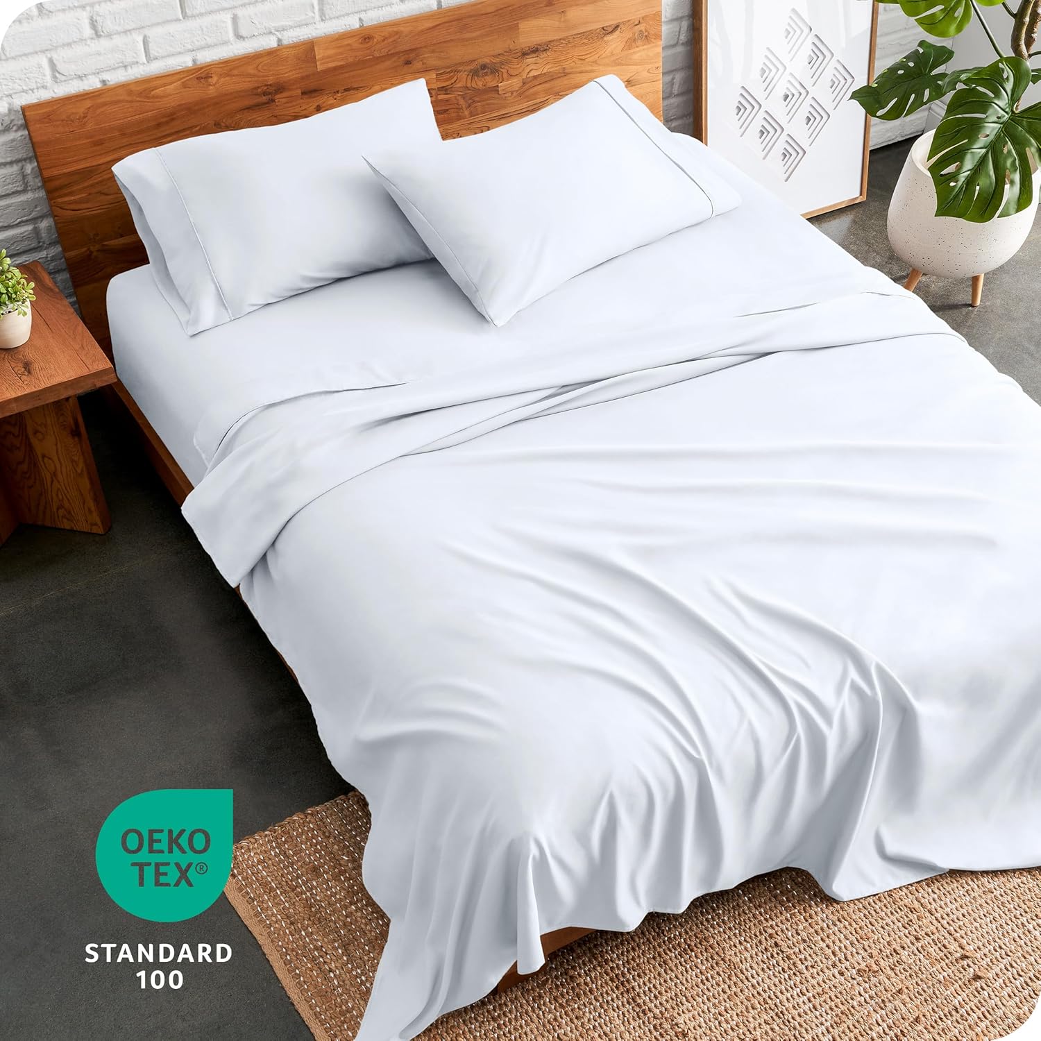 Thumbnail 6 de Bare Home King Sheet Set: 1800 Ultra-Soft Microfiber, Deep Pockets, 4-Piece (White)
