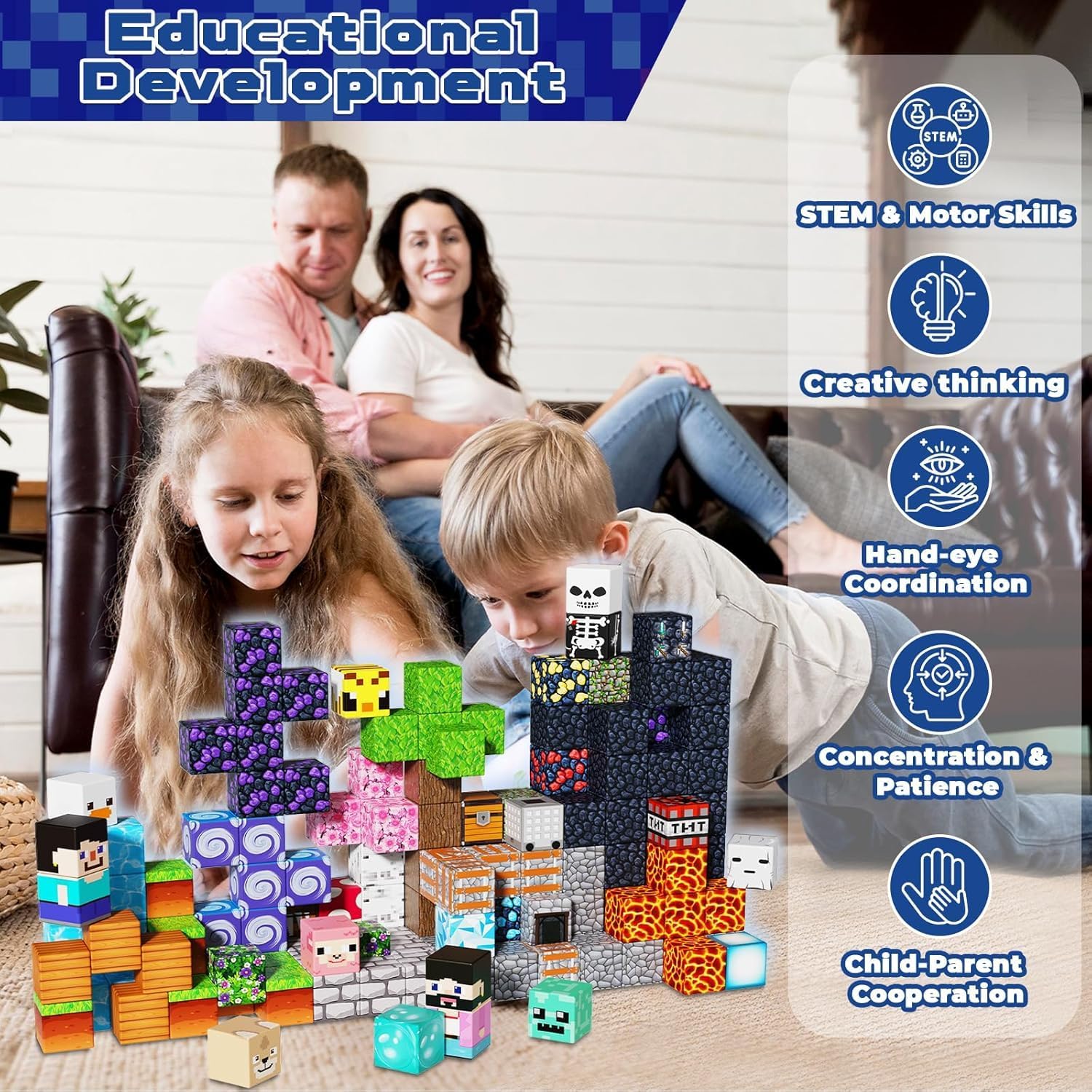 Thumbnail 5 de Magnetic Blocks 150PCS Magnetic Building Cubes