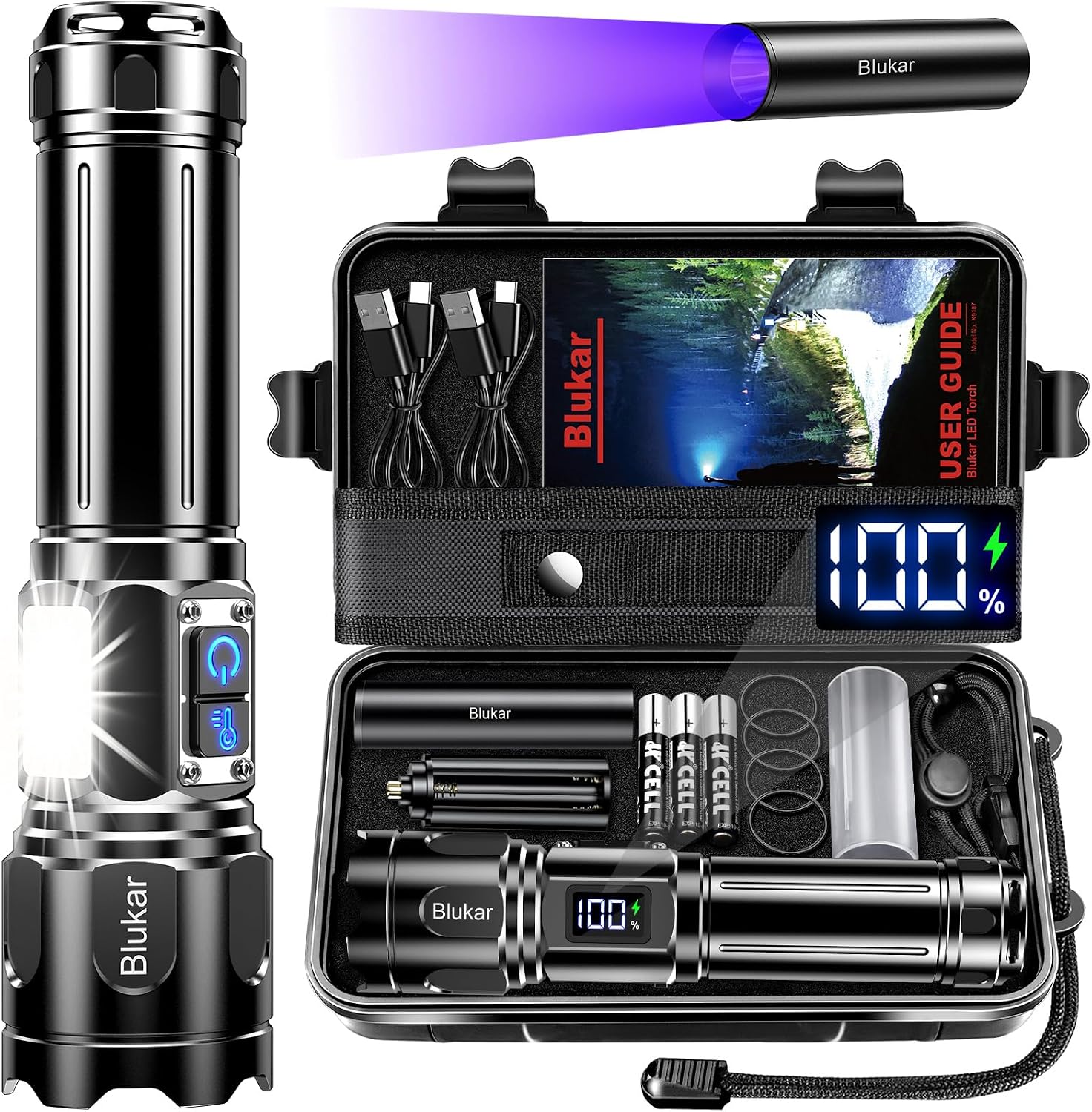 Detalle de Blukar Taschenlampe LED 2 Farbtemperaturen