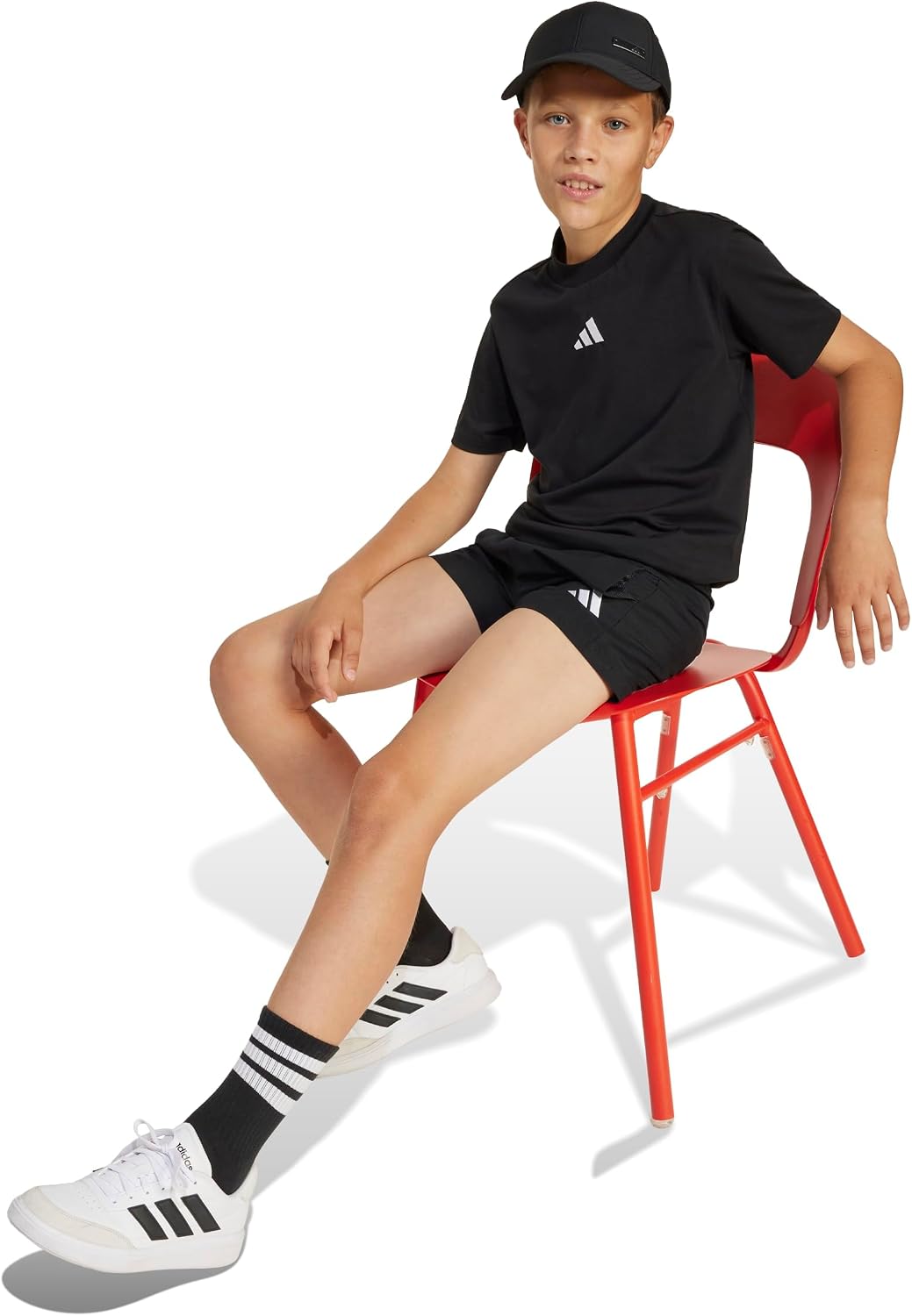 Thumbnail 6 de adidas Unisex niños Essentials Shirt, Black/White, 15-16 Years