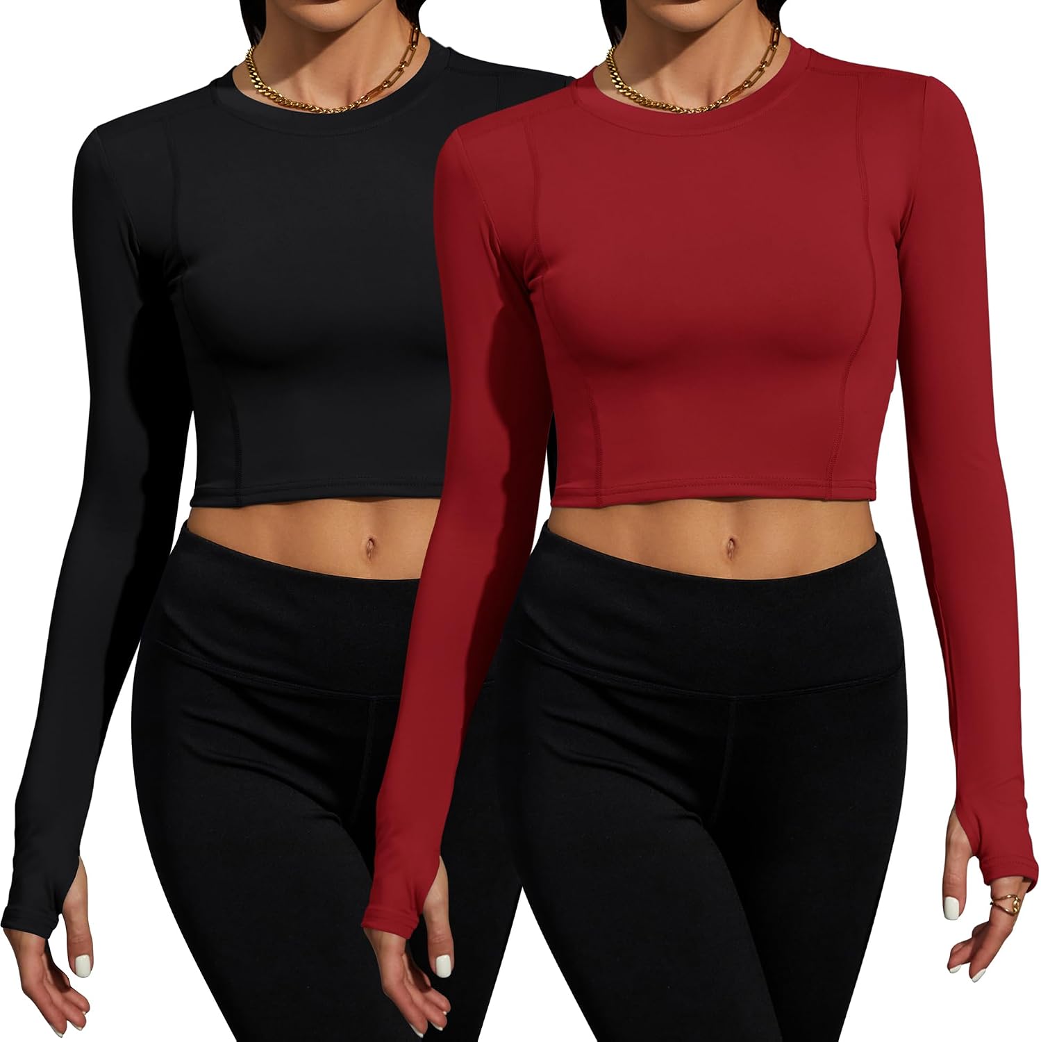Detalle 2 de Loovoo Women Workout Shirt 3-Pack Dry Fit Tee