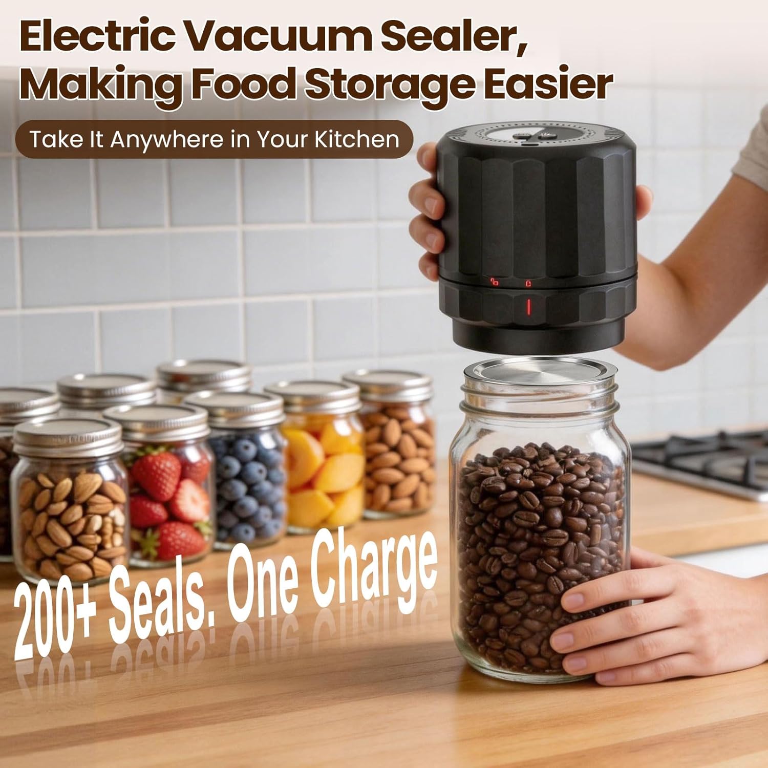Thumbnail 4 de M11 Electric Mason Jar Vacuum Sealer 5-hour 🥫