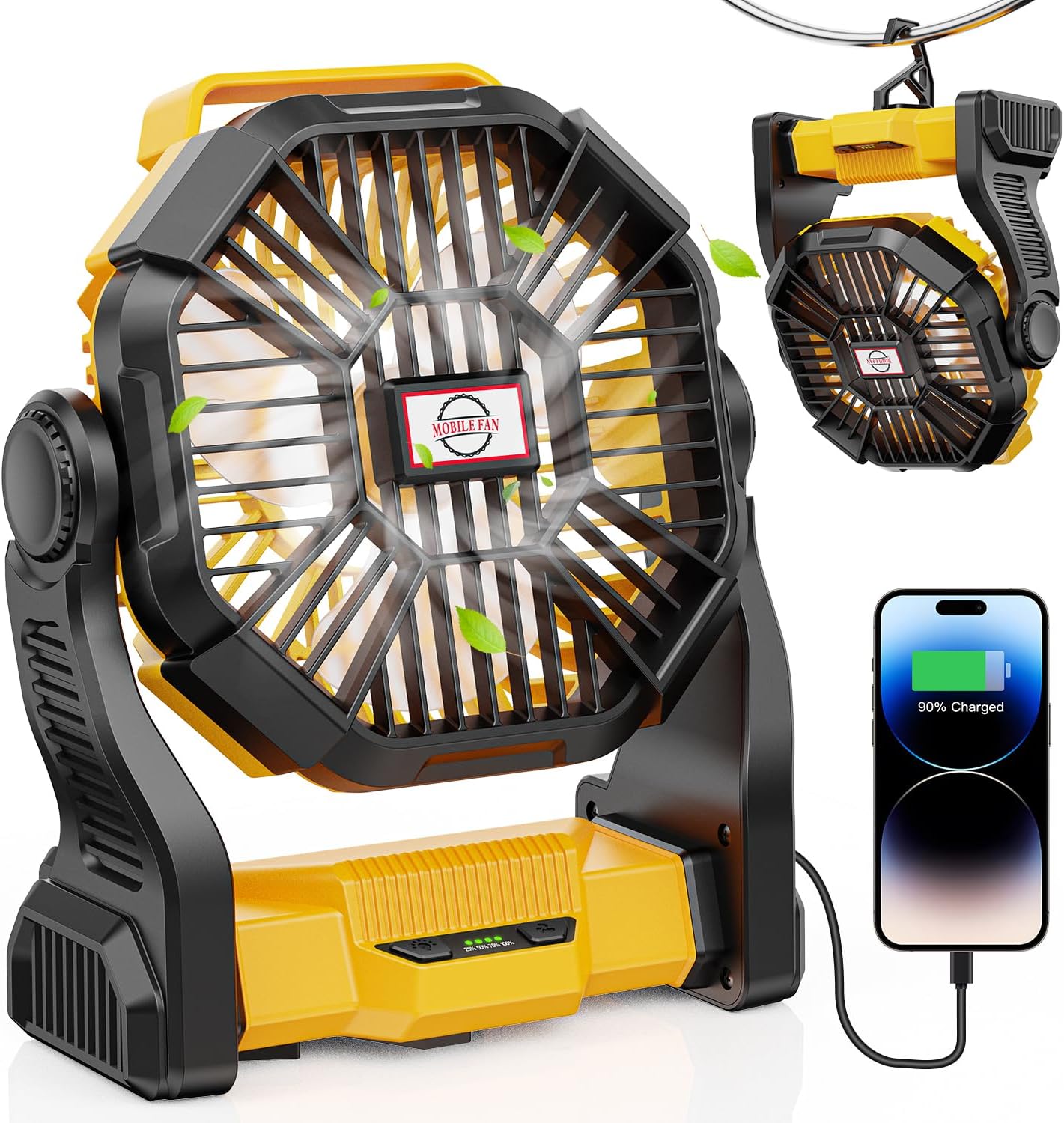Detalle de DOWILLDO camping fan 20,000 mAh