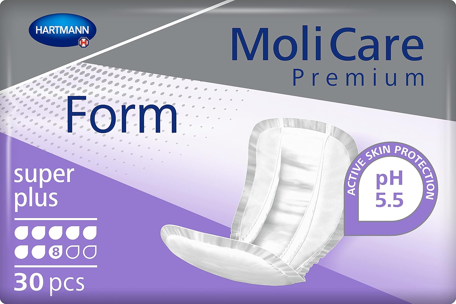 Thumbnail 6 de MoliCare Premium Form: pannoloni sagomati per incontinenza urinaria e fecale, unisex, 32 pezzi