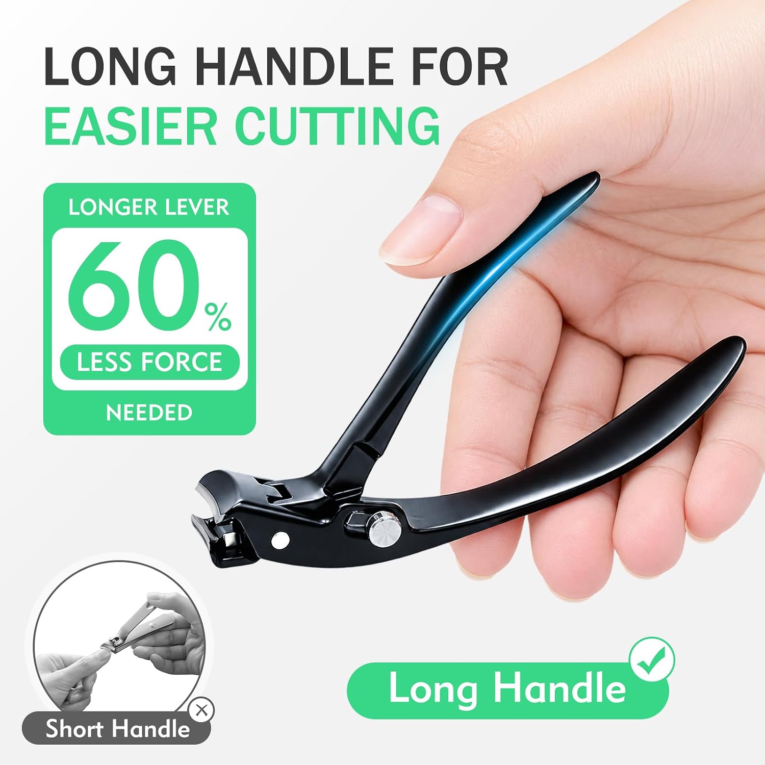 Detalle 2 de Long-Handle Toenail Clippers with Angled Head, 10 mm Jaw and Catcher