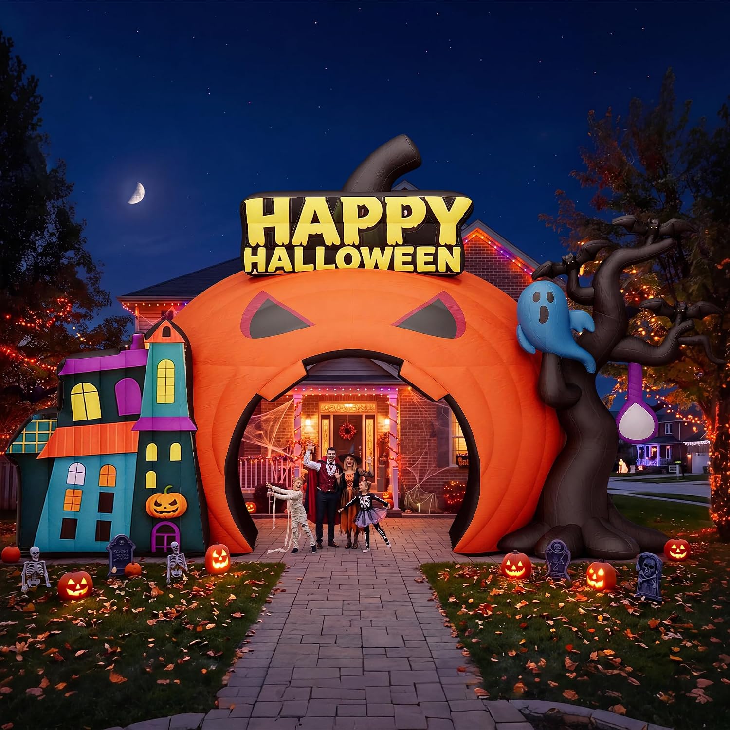 Detalle de Albott Halloween Inflatable Arch, 19.7 FT