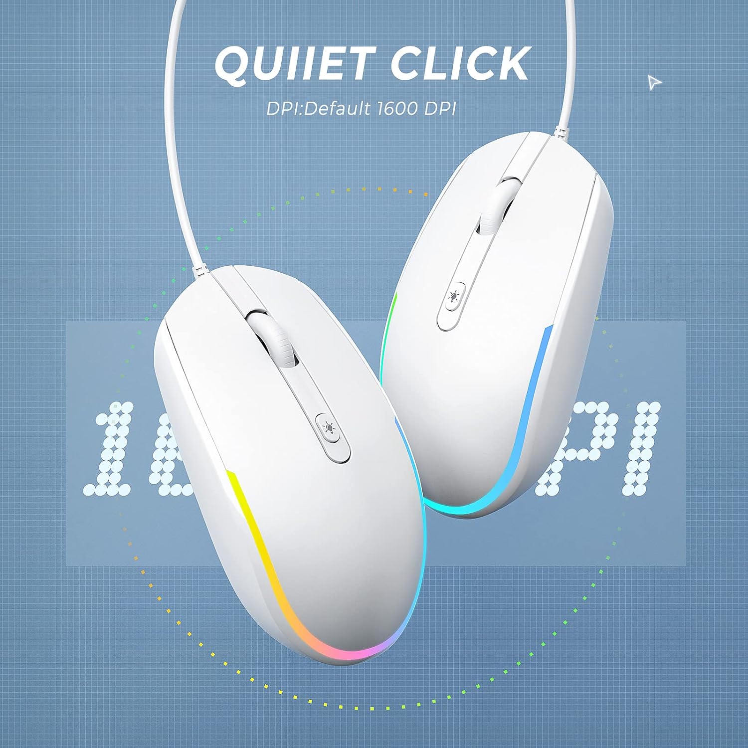Detalle de Seenda Wired Mouse with RGB Backlight and 1.5m USB Cable