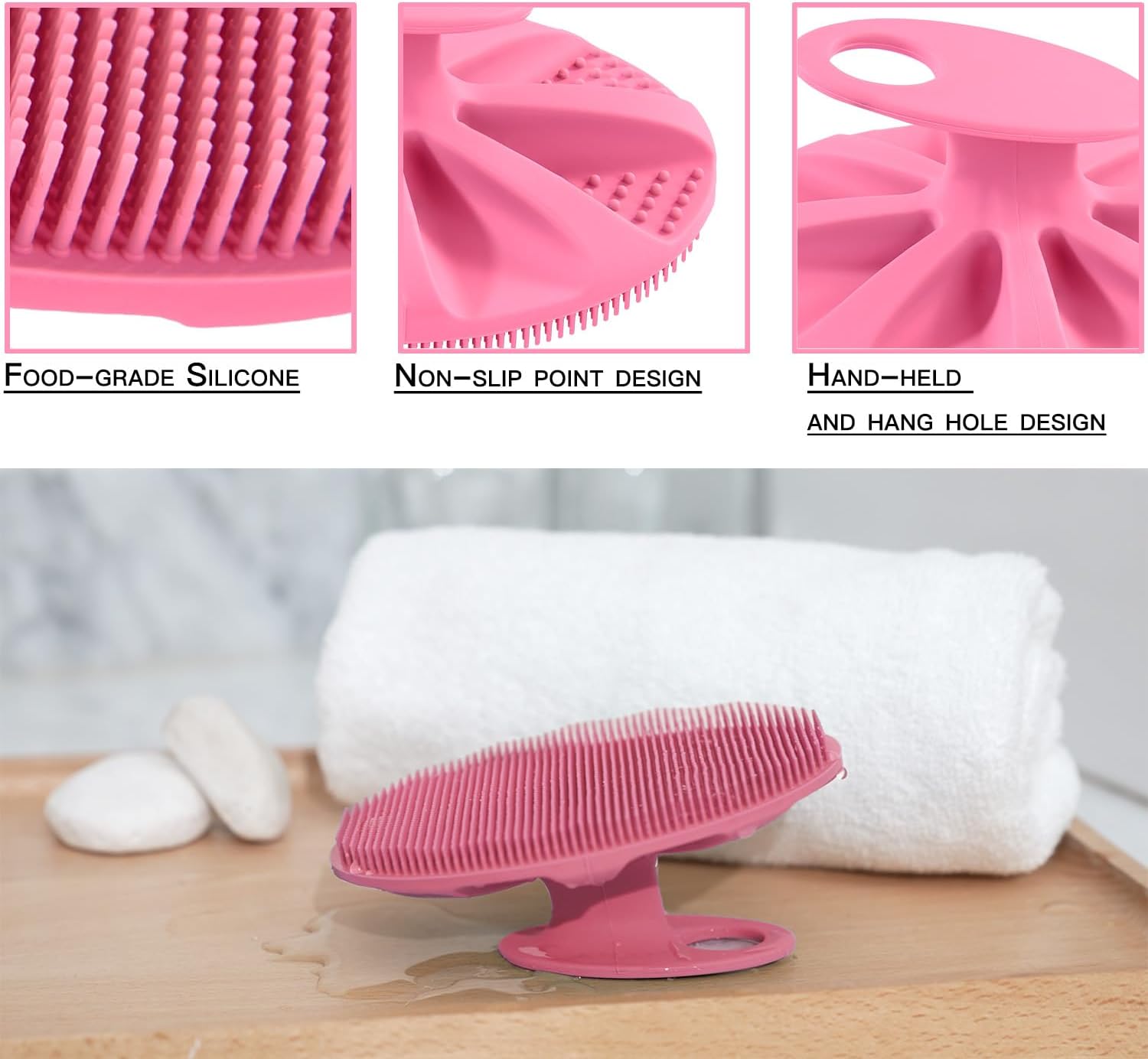 Thumbnail 3 de INNERNEED Pink Silicone Body Cleansing Brush