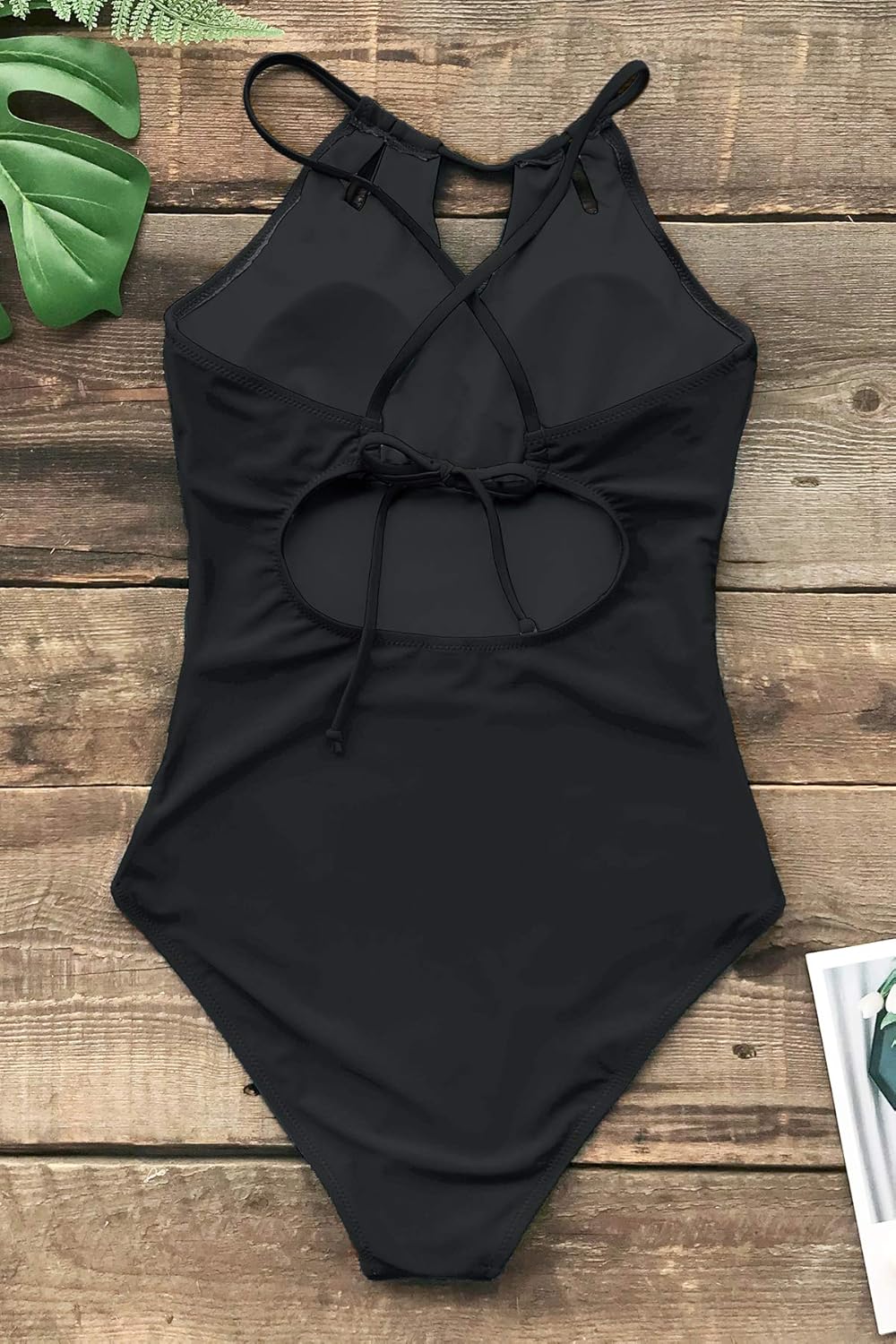 Detalle 2 de Bauchweg High Neck Badeanzug Damen