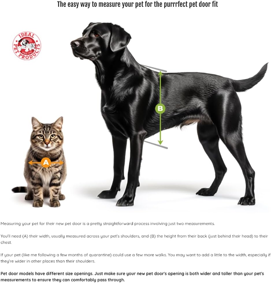 Detalle de Ideal Pet Products aluminiowe drzwiczki do okna, regulowane 68–81 cm