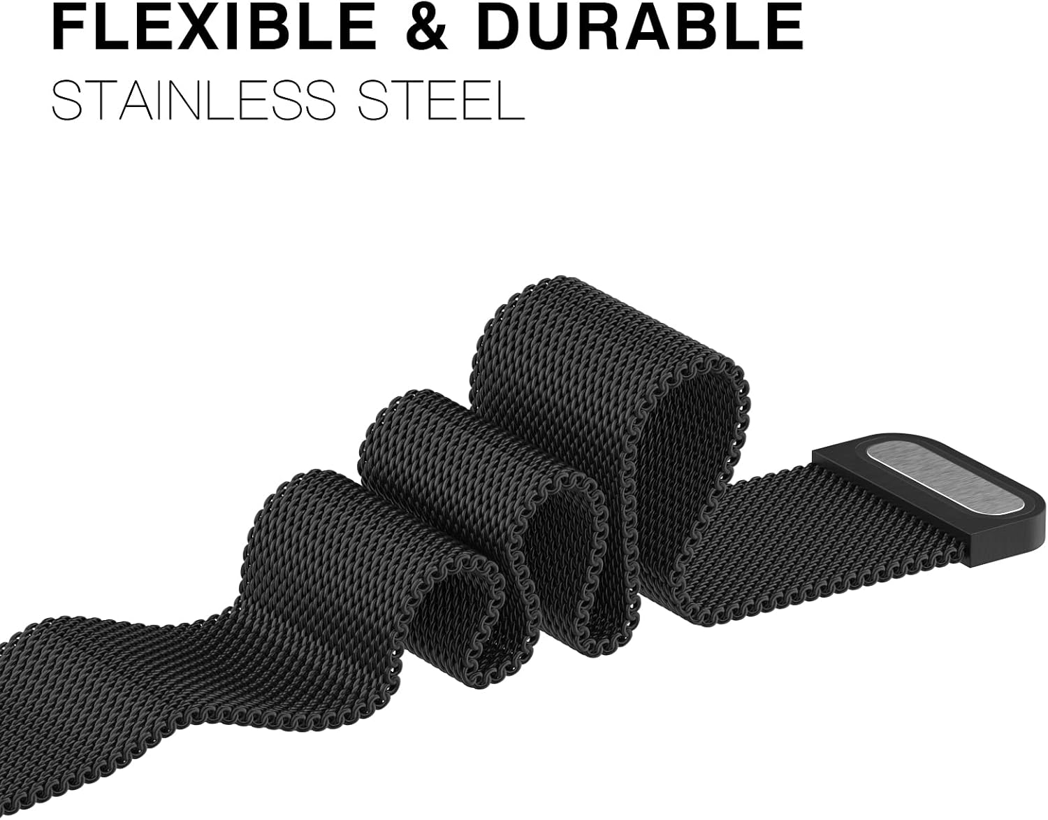 Thumbnail 5 de Tuocal metal upgraded mesh strap for Apple Watch (42mm/44mm/45mm/46mm) with dual magnetic clasp