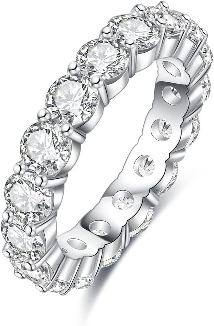 Detalle de AnuClub Moissanite Eternity Ring 5cttw