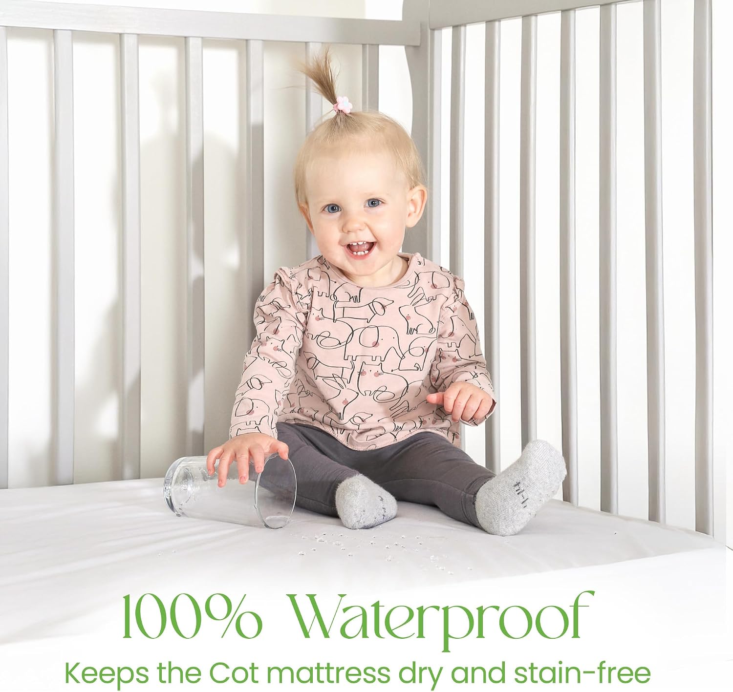 Thumbnail 2 de Cot Mattress Protector – Waterproof 100% Bamboo (120 x 60 cm)