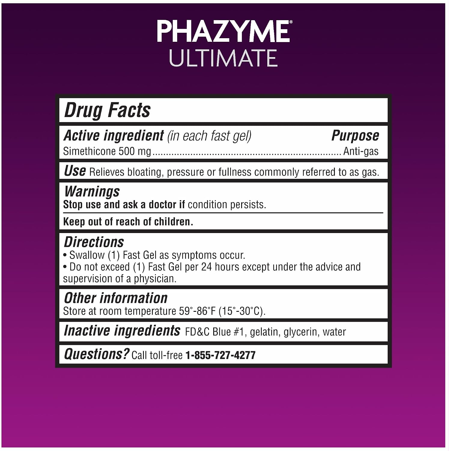 Thumbnail 6 de Phazyme FETEGT5561 Anti-Gas Softgels, 500 mg Simethicone, 20 Count