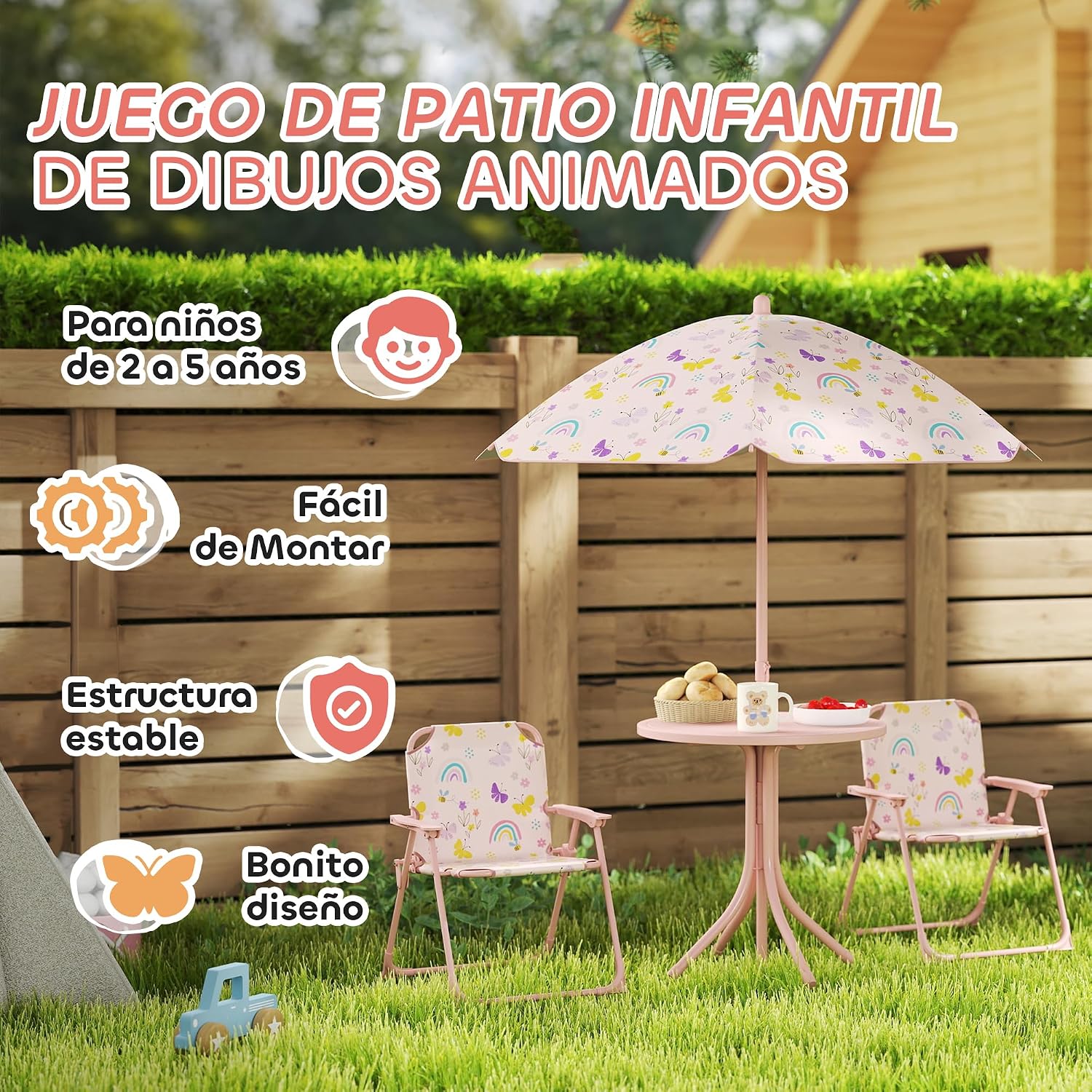 Thumbnail 5 de AIYAPLAY Conjunto de Mesa y Sillas Infantil 4 piezas