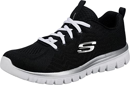 Detalle de Skechers Graceful Get Connected Regular, Zapatillas Mujer – Black Mesh
