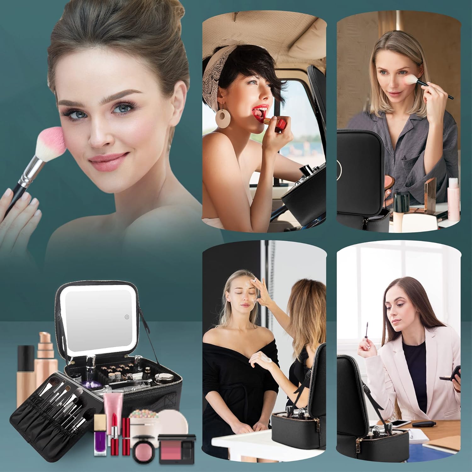 Thumbnail 6 de MOMIRA Travel Makeup Bag with Lighted Mirror 2000mAh
