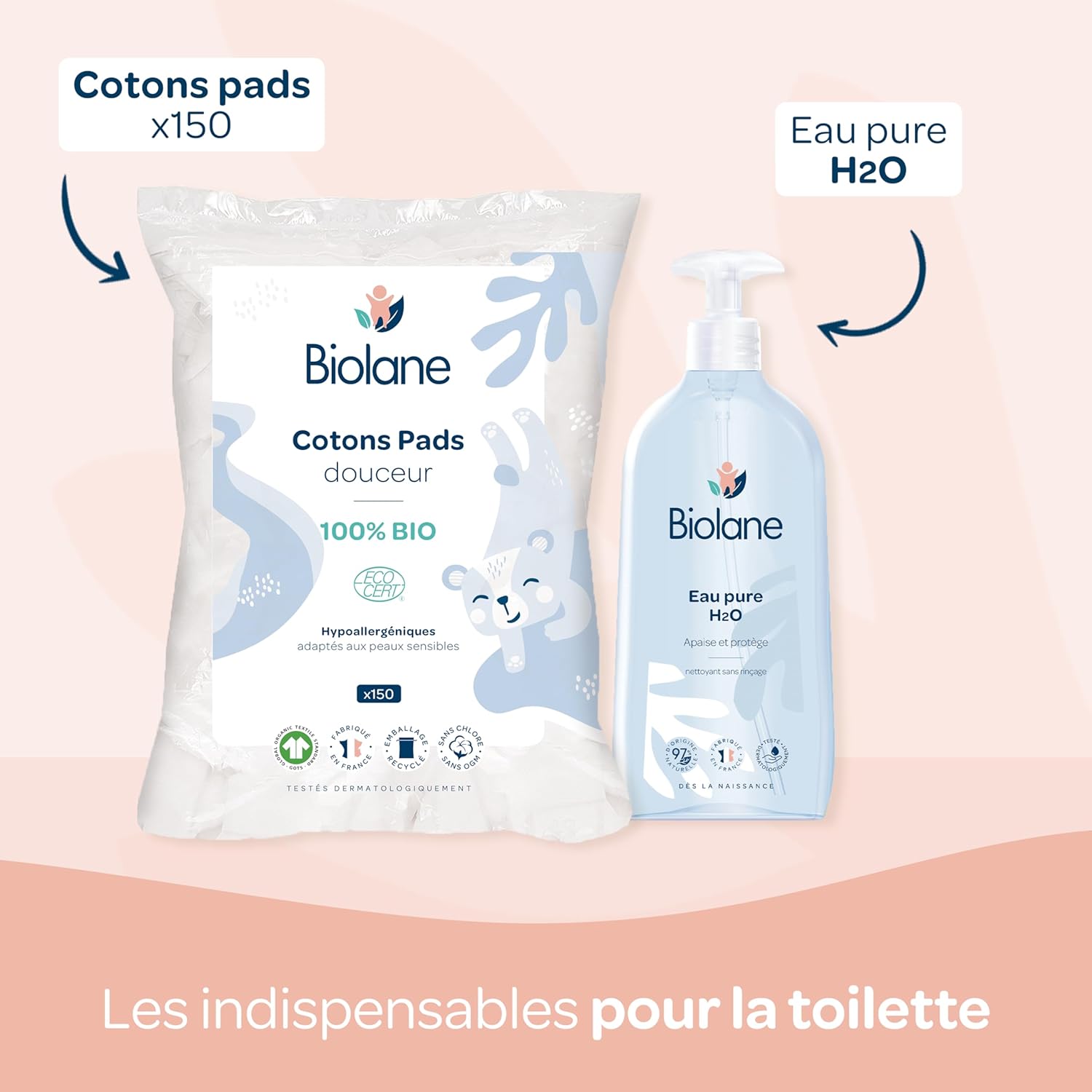 Thumbnail 4 de Coffret Biolane Naissance « Premiers jours » : lingettes, gel lavant, liniment et crème change dès la naissance