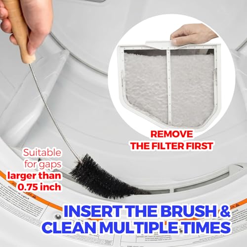 Detalle 2 de Holikme Dryer Vent Cleaner Kit: 3-Piece Replacement Lint Brush Set for Dryer Vents and More