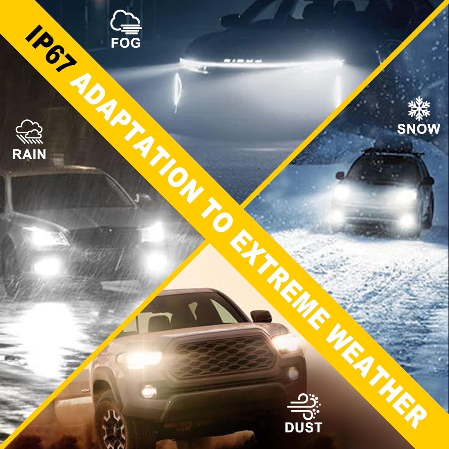 Detalle de AHOBXD H11 LED Bulb (H8/H9/H16 compatible) Fog Lights Pack of 2