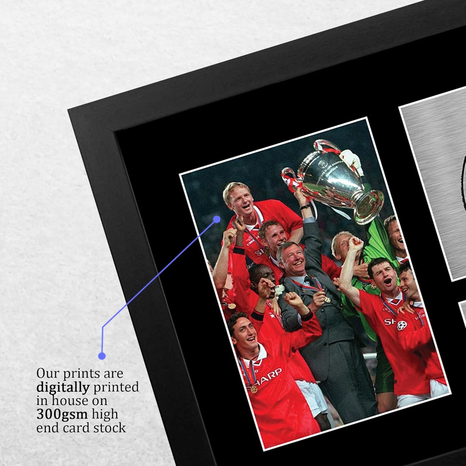 Thumbnail 3 de HWC Trading Sir Alex Ferguson signed framed A4 print gift (A4 black polycarbonate frame)