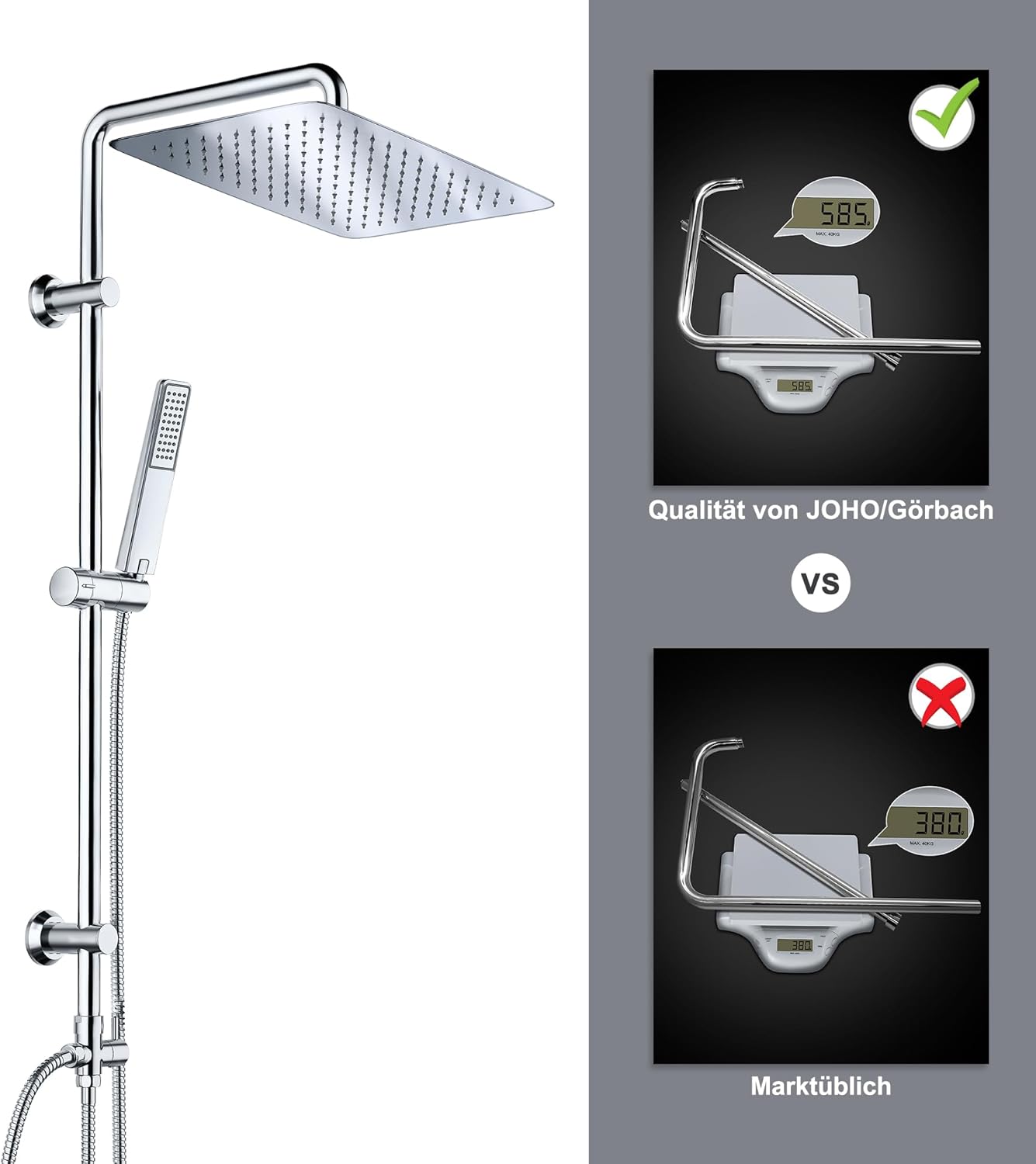 Detalle 2 de Görbach Colonna Doccia Inox 92 cm