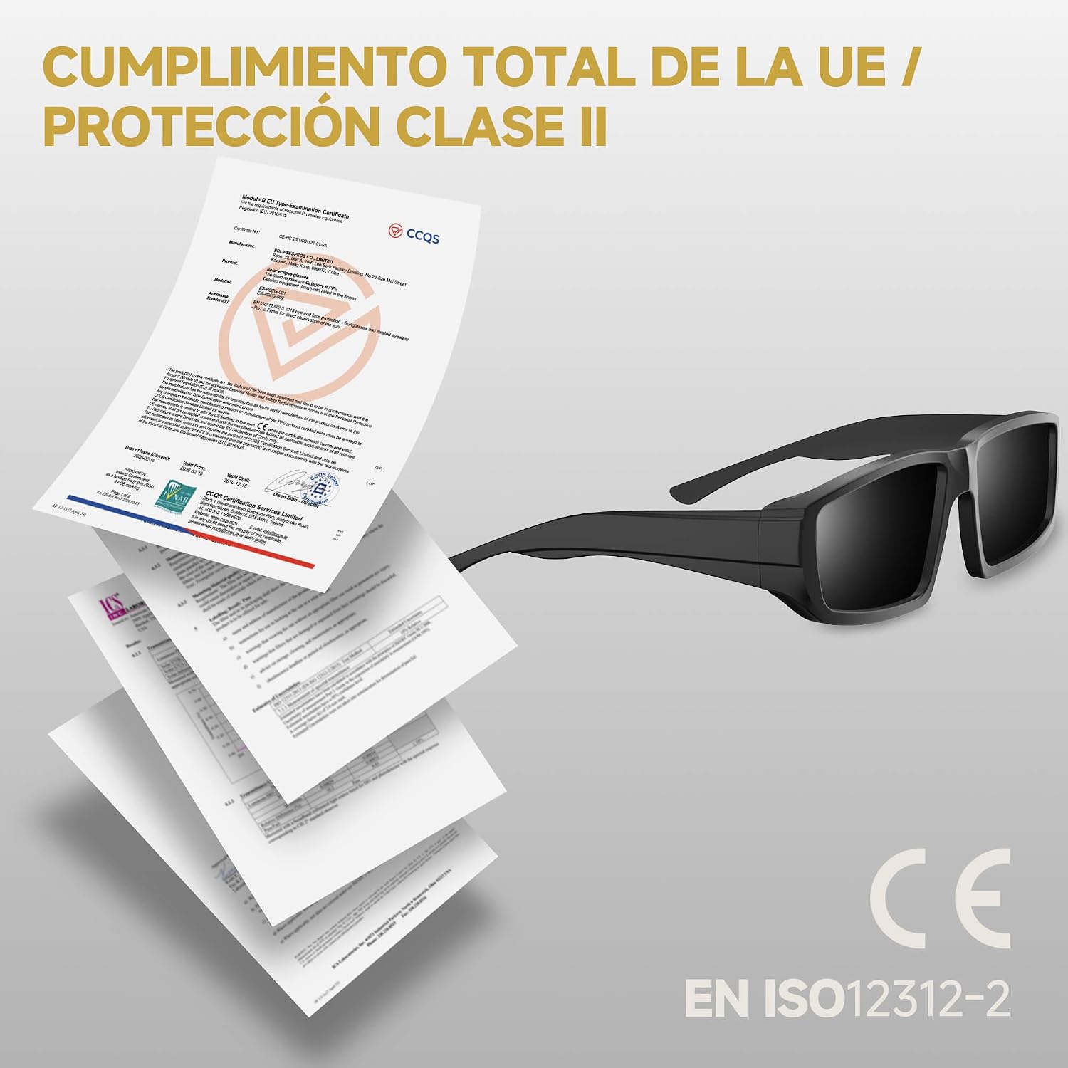 Thumbnail 3 de EclipseSpecs Premium Plástico: Gafas solares para eclipses certificados CE EN ISO 12312-2