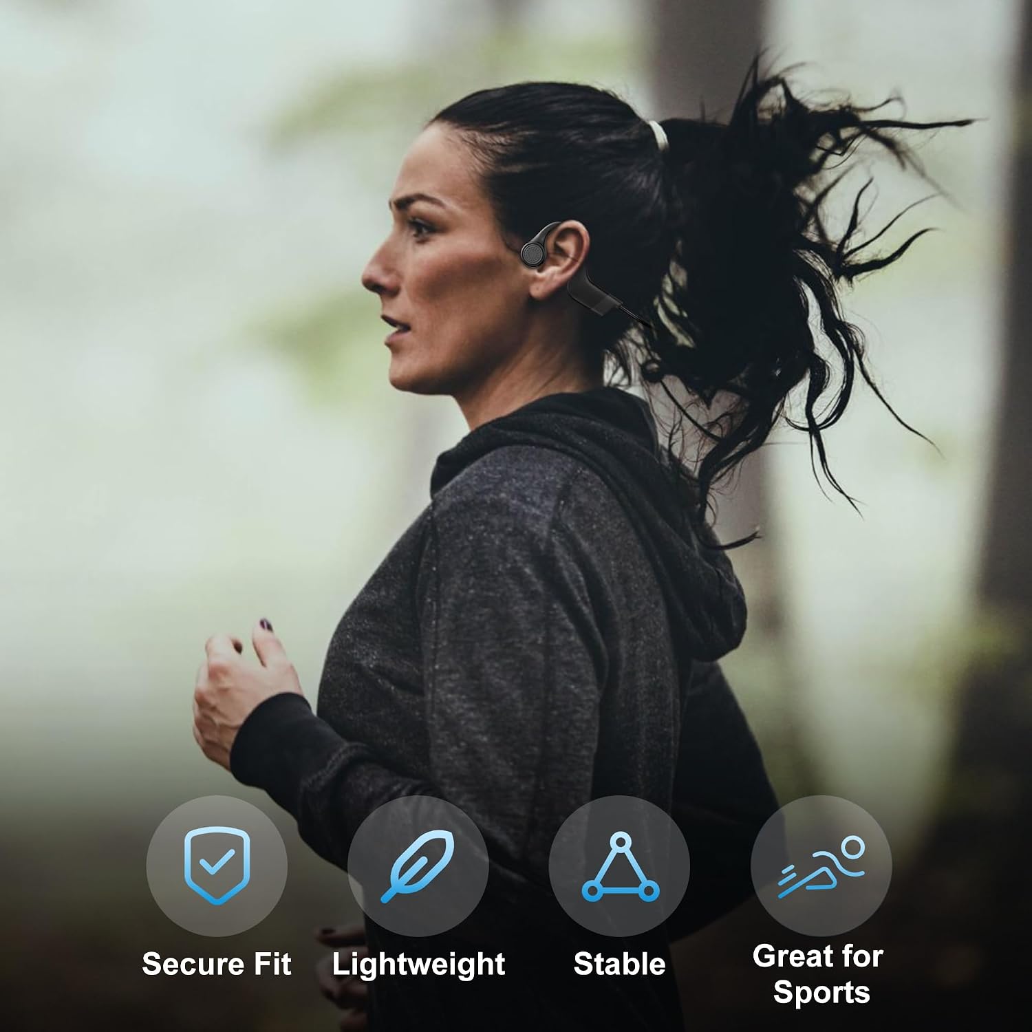 Detalle 2 de Uear Bone Conduction Headphones, Bluetooth 5.3