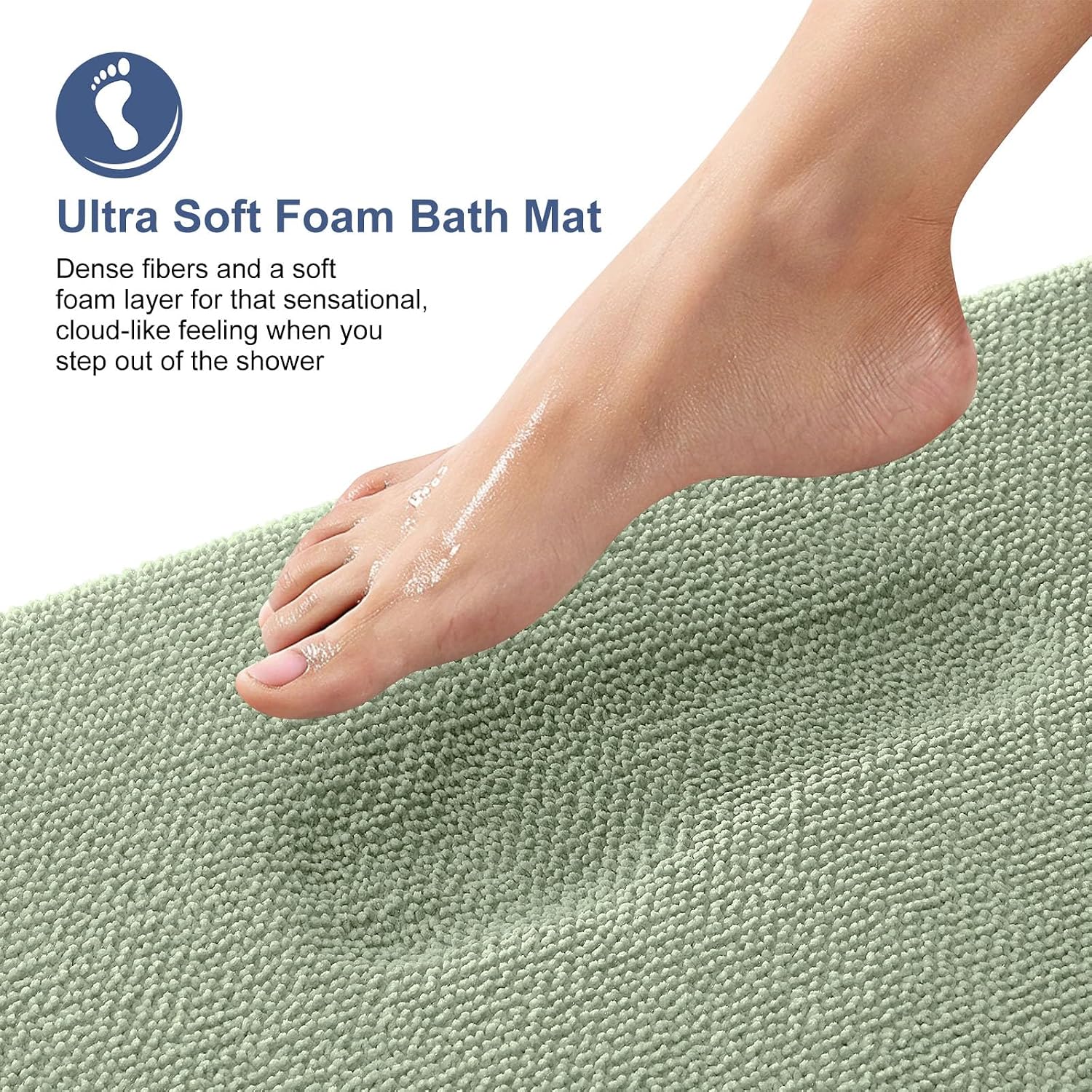 Detalle 2 de OLANLY Thick Memory Foam Bath Mat 30x20