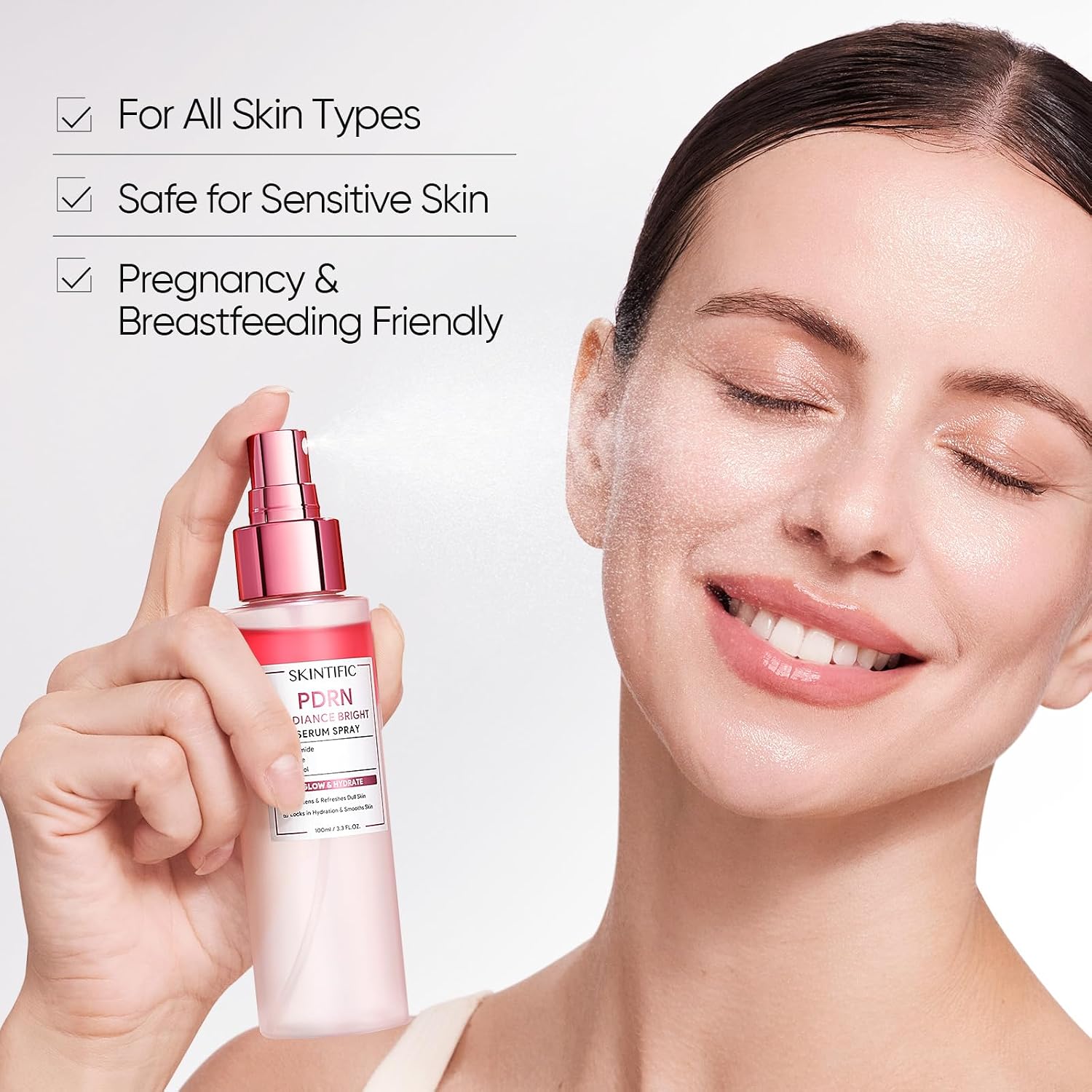 Thumbnail 6 de SKINTIFIC Salmon DNA Radiance Bright Serum Spray, Bi-Phase Face Mist, 3.3 fl oz