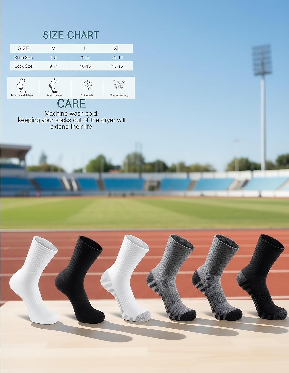 Thumbnail 5 de Airacker Athletic Socks 6 Pairs