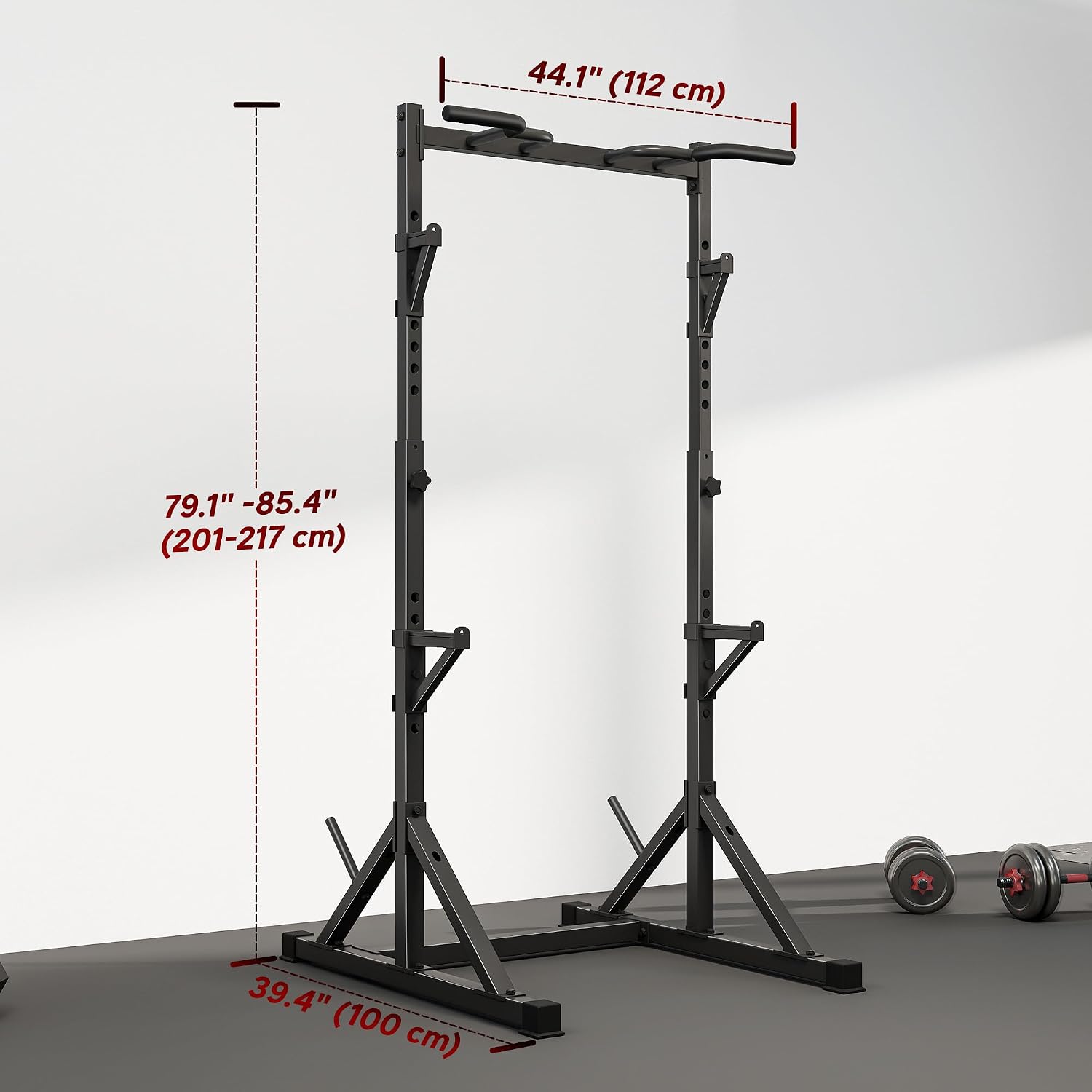Thumbnail 6 de Soozier A91-415V01BK Adjustable Squat Rack with Pull-Up Bar, 440 lb Capacity