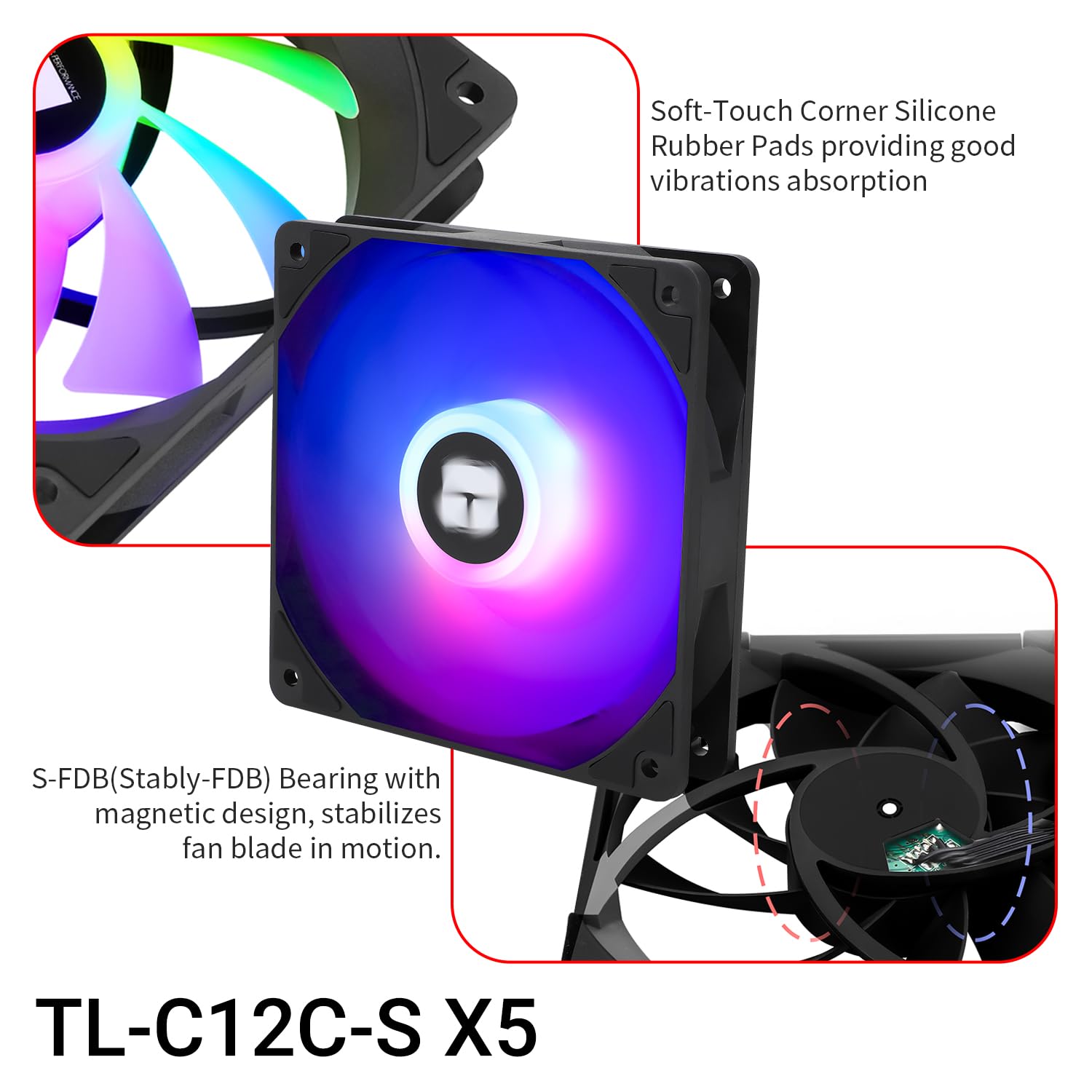Thumbnail 4 de TR-Thermalright TL-C12C-S X5 120mm ARGB Fans