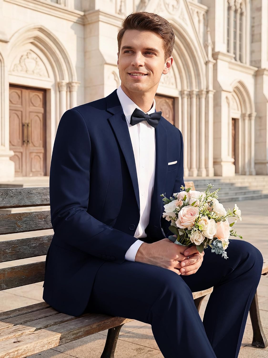 Detalle de MAGE MALE Men's Suit Set in Polyester-Rayon Blend
