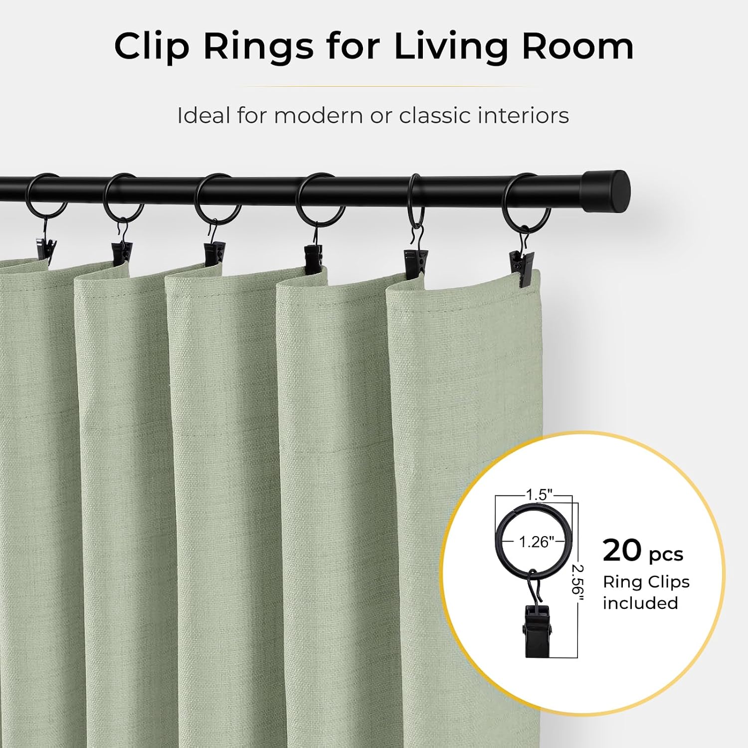 Thumbnail 3 de INOVADAY Blackout Curtains 50 x 84 Inches