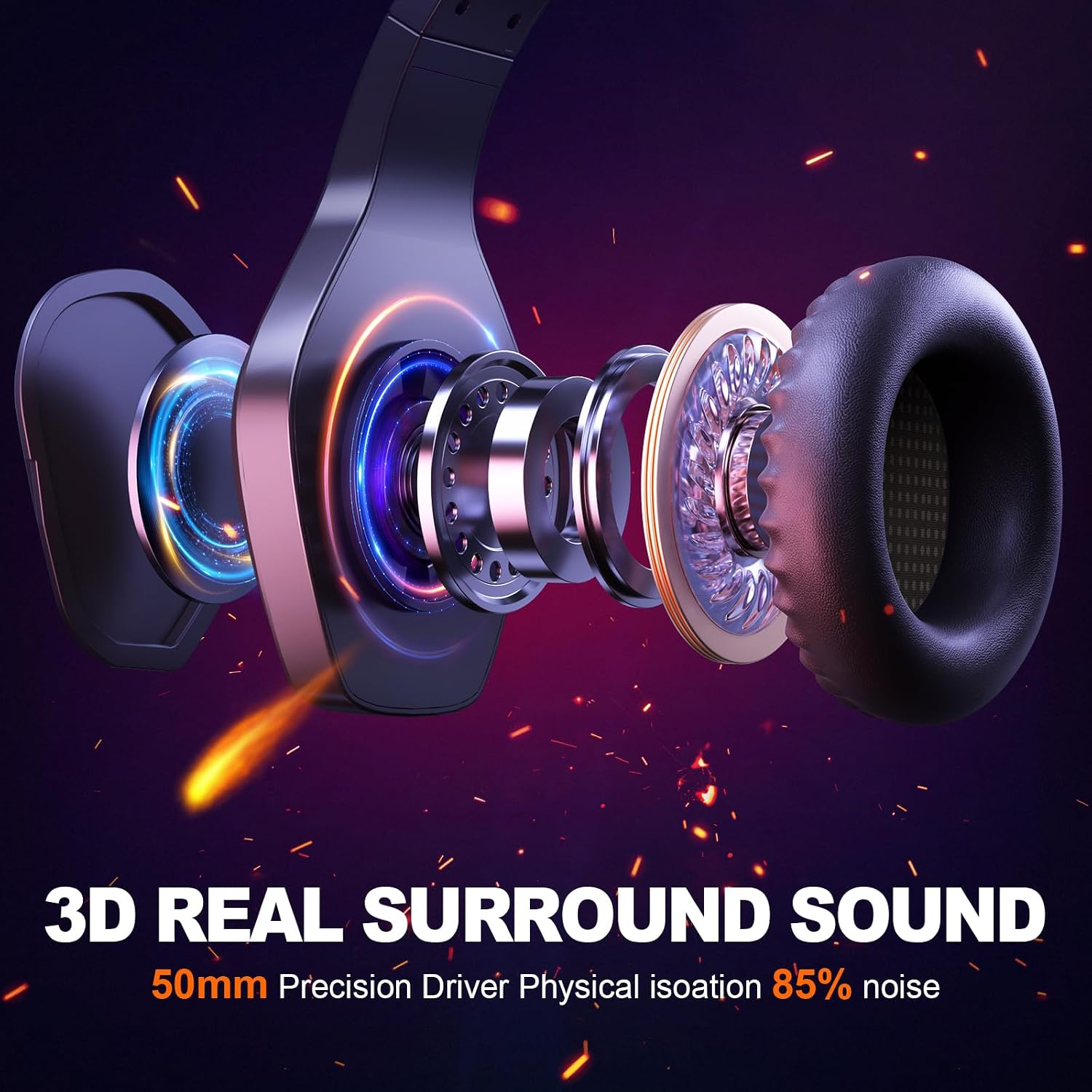 Thumbnail 3 de Krysenix PG1 RGB gaming headset with mic