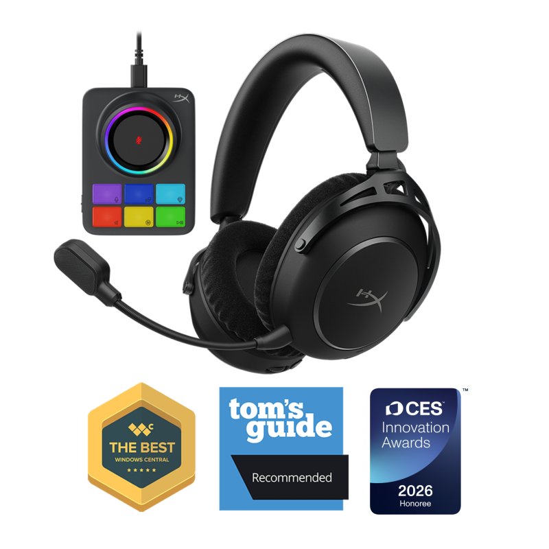 Detalle de HyperX Cloud Alpha 2: Auriculares Gaming Inalámbricos con Base RGB y 250 h de Batería